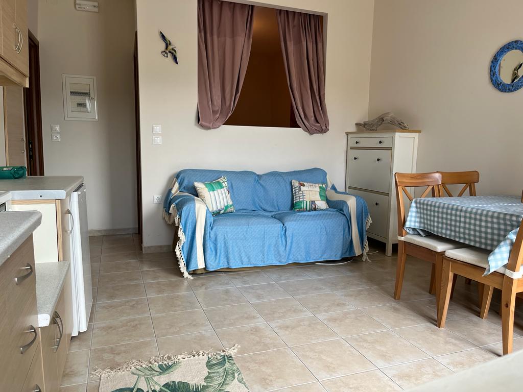 Sitting area of Studios for rent on Ithaca Greece, Vathi