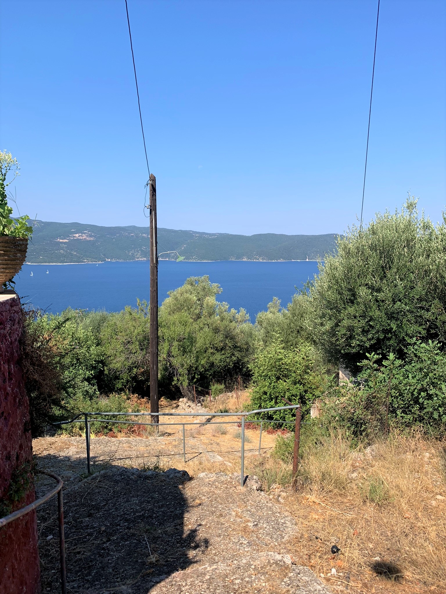 Views from house for sale on Ithaca Greece, Lefki