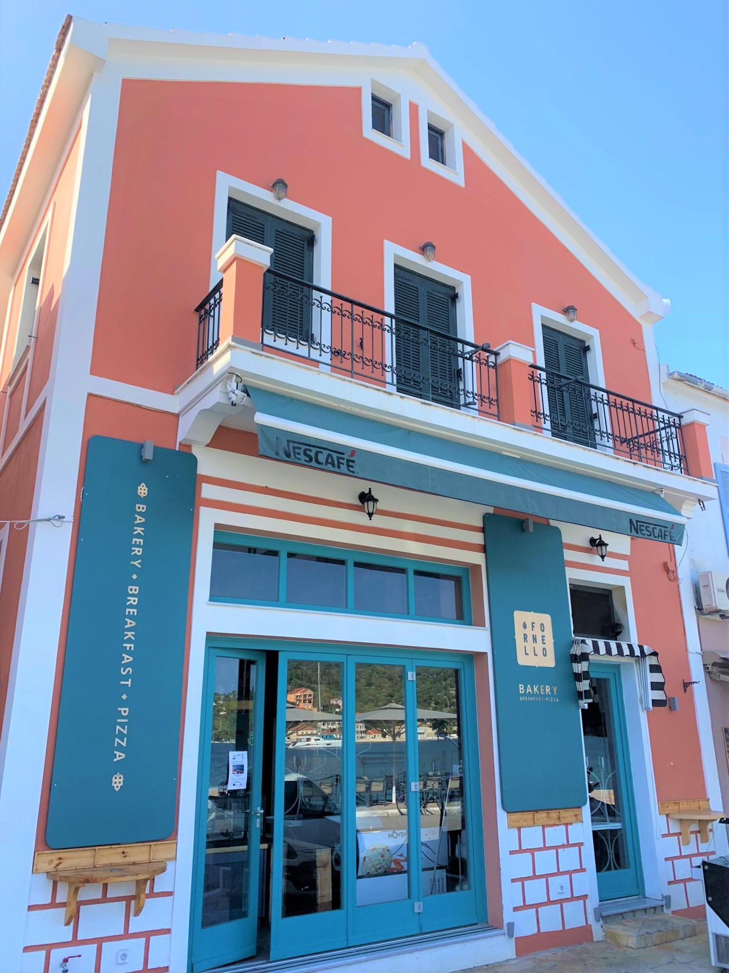 Exterior of business for sale on Ithaca Greece, Vathi