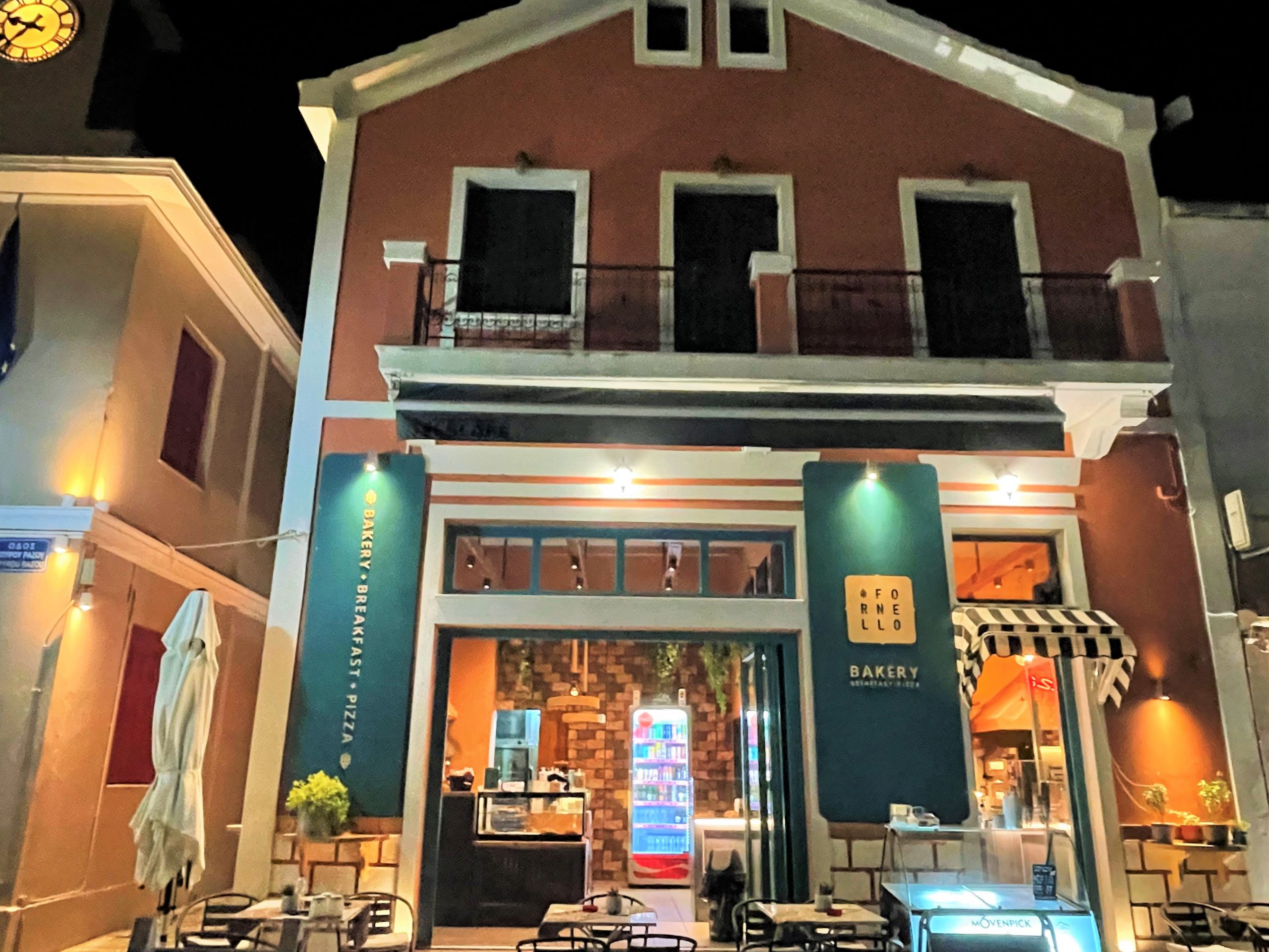 Outdoor area of business for sale on Ithaca Greece, Vathi