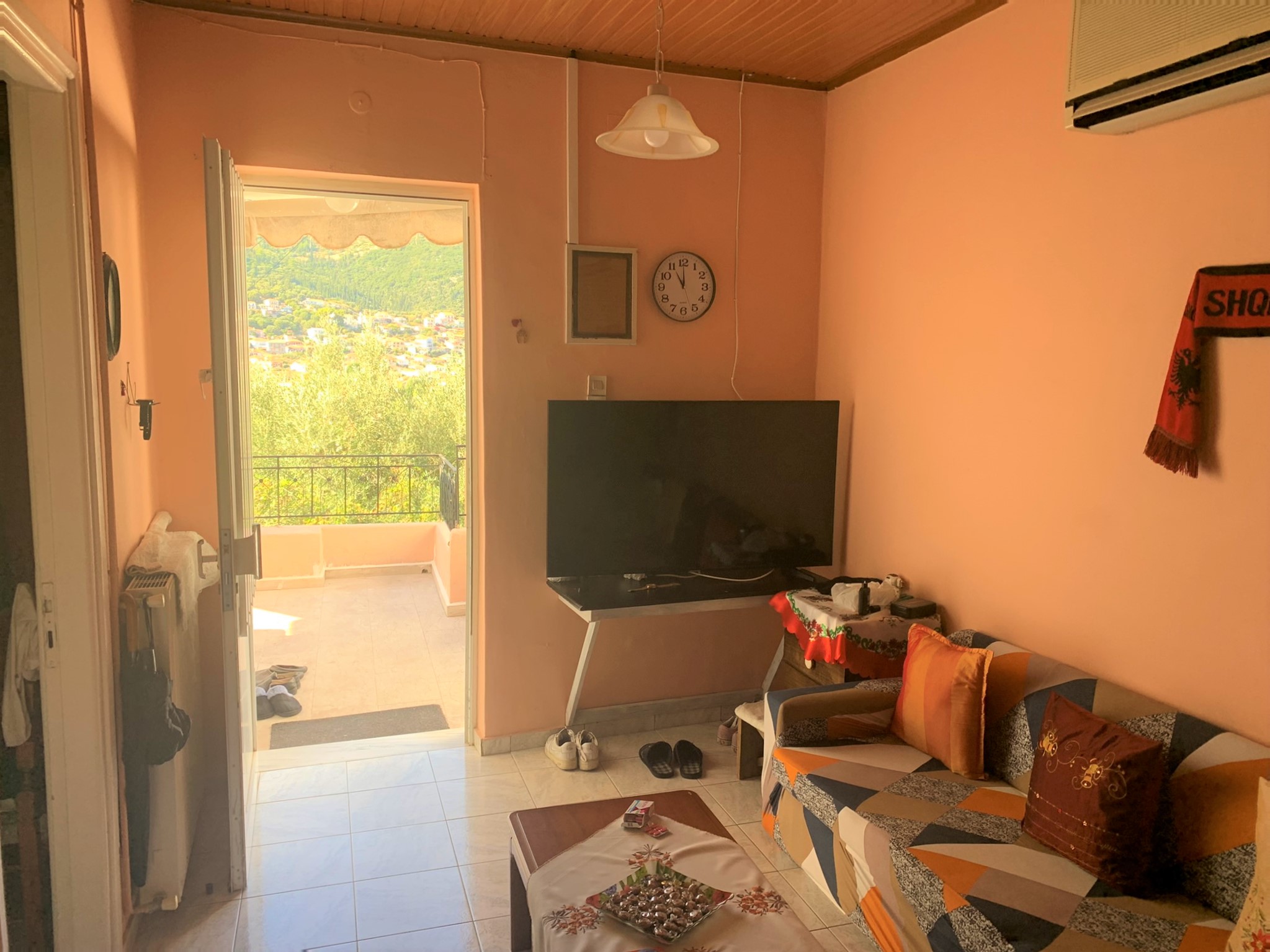 Living room area of house for sale on Ithaca Greece, Vathi