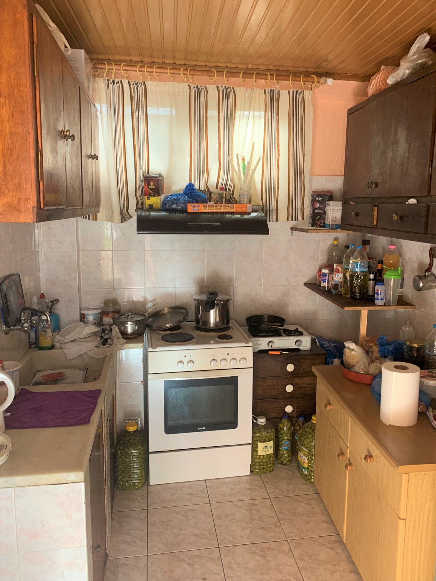 Kitchen area of house for sale on Ithaca Greece, Vathi