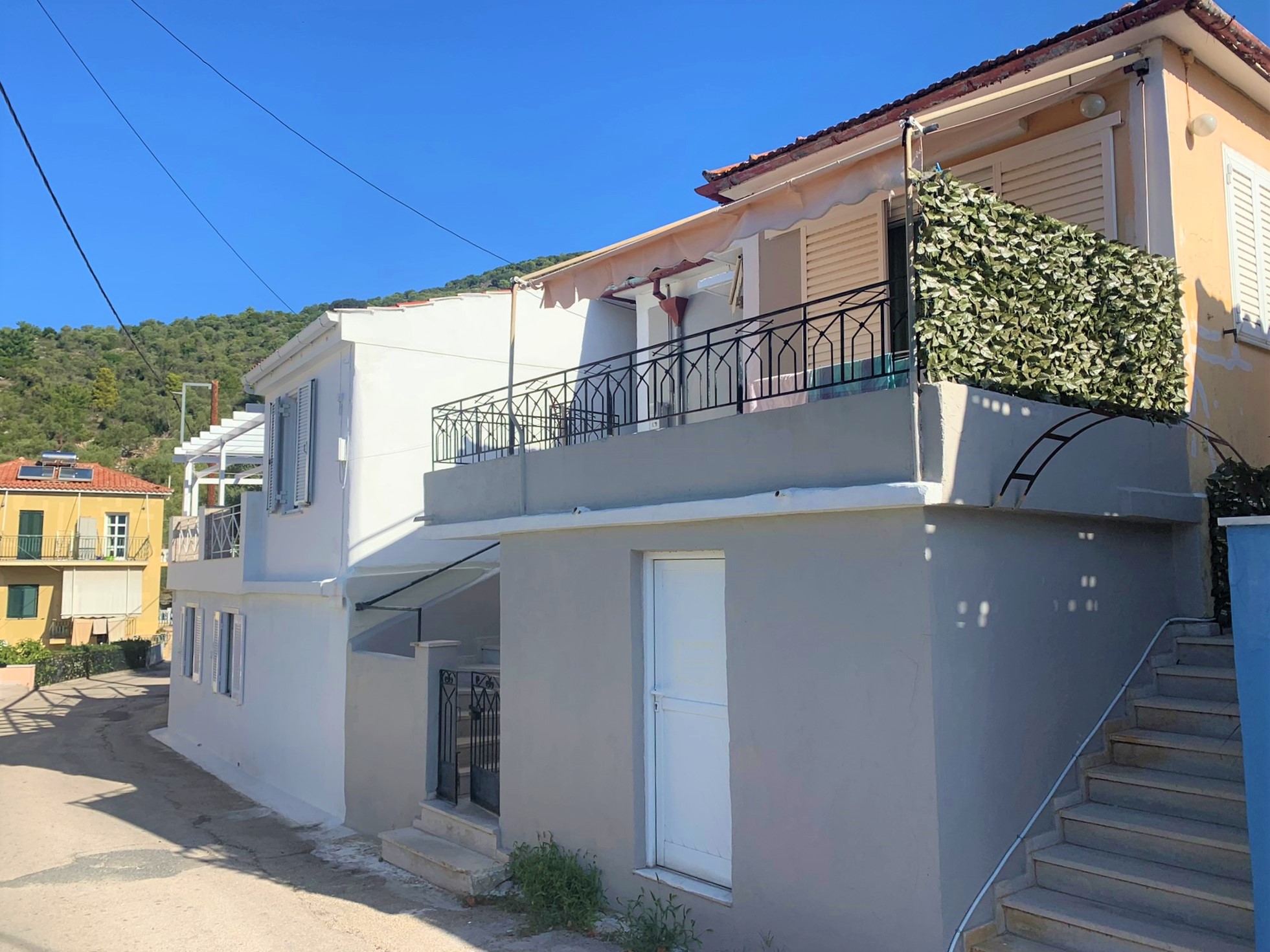 Exterior of house for sale on Ithaca Greece, Vathi