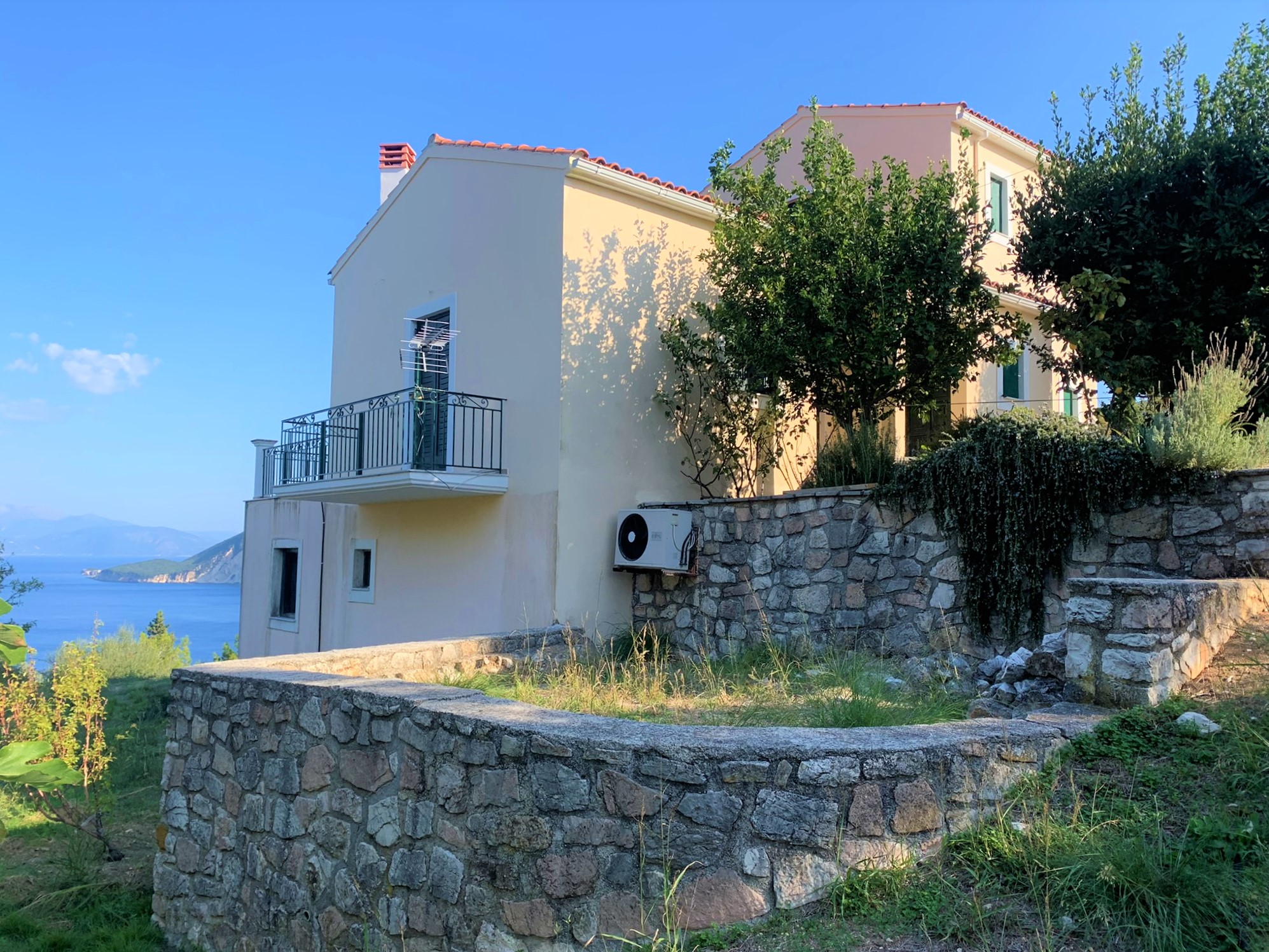 Exterior of house for sale on Ithaca Greece, Platrithias
