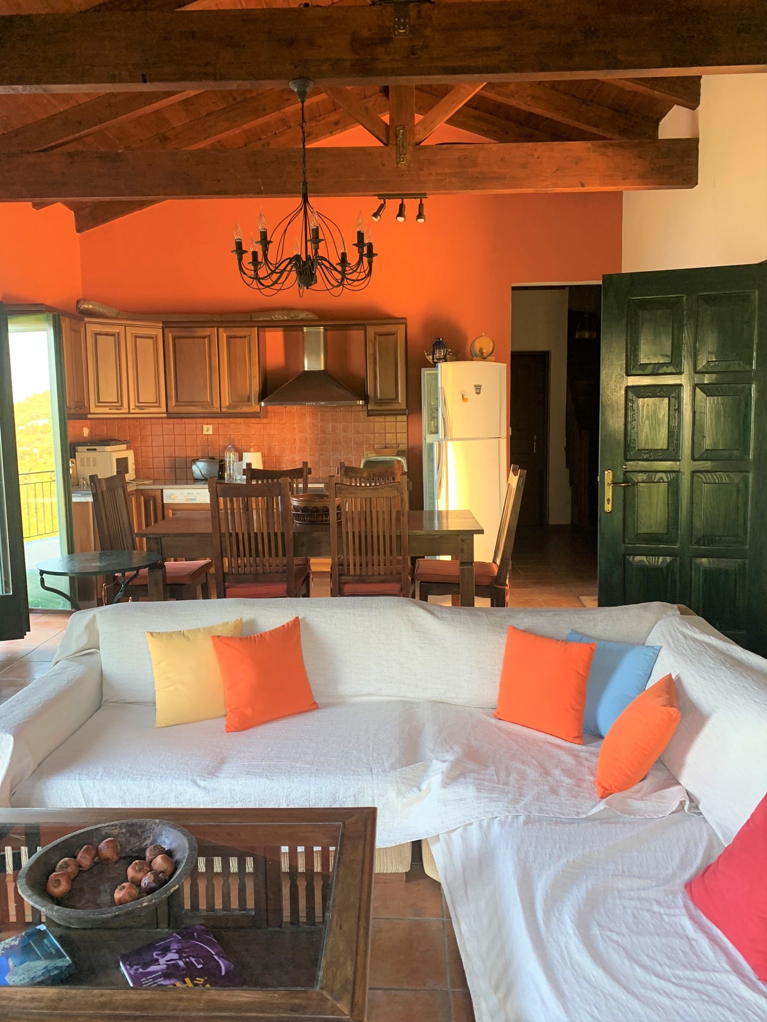 Living room of house for sale on Ithaca Greece, Platrithias