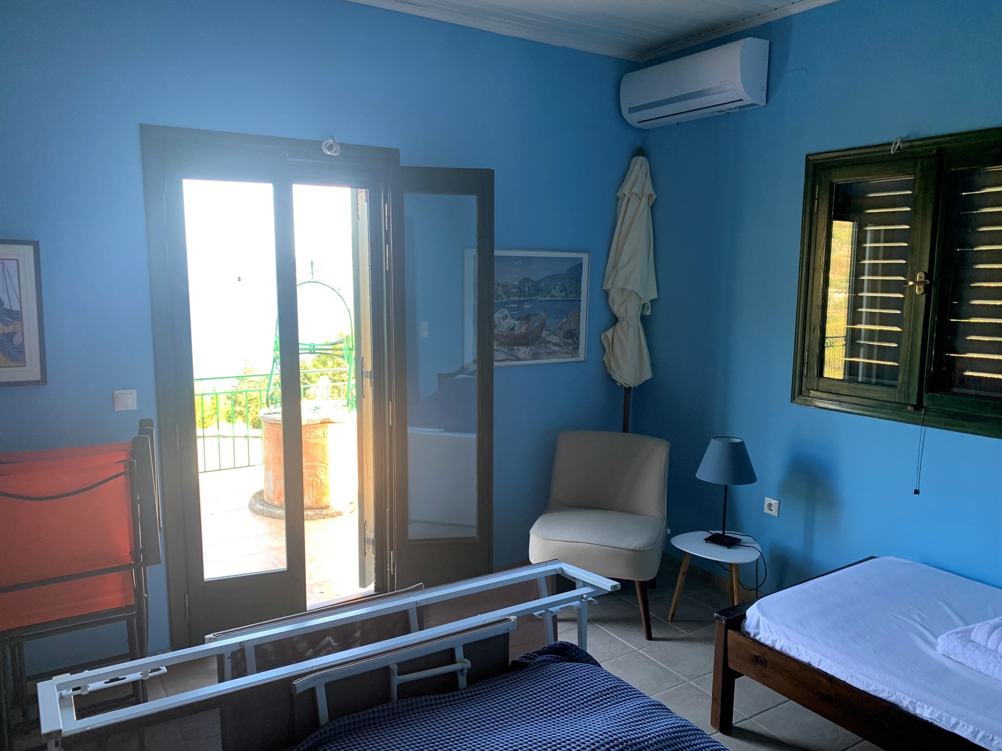 Bedroom of house for sale on Ithaca Greece, Platrithias