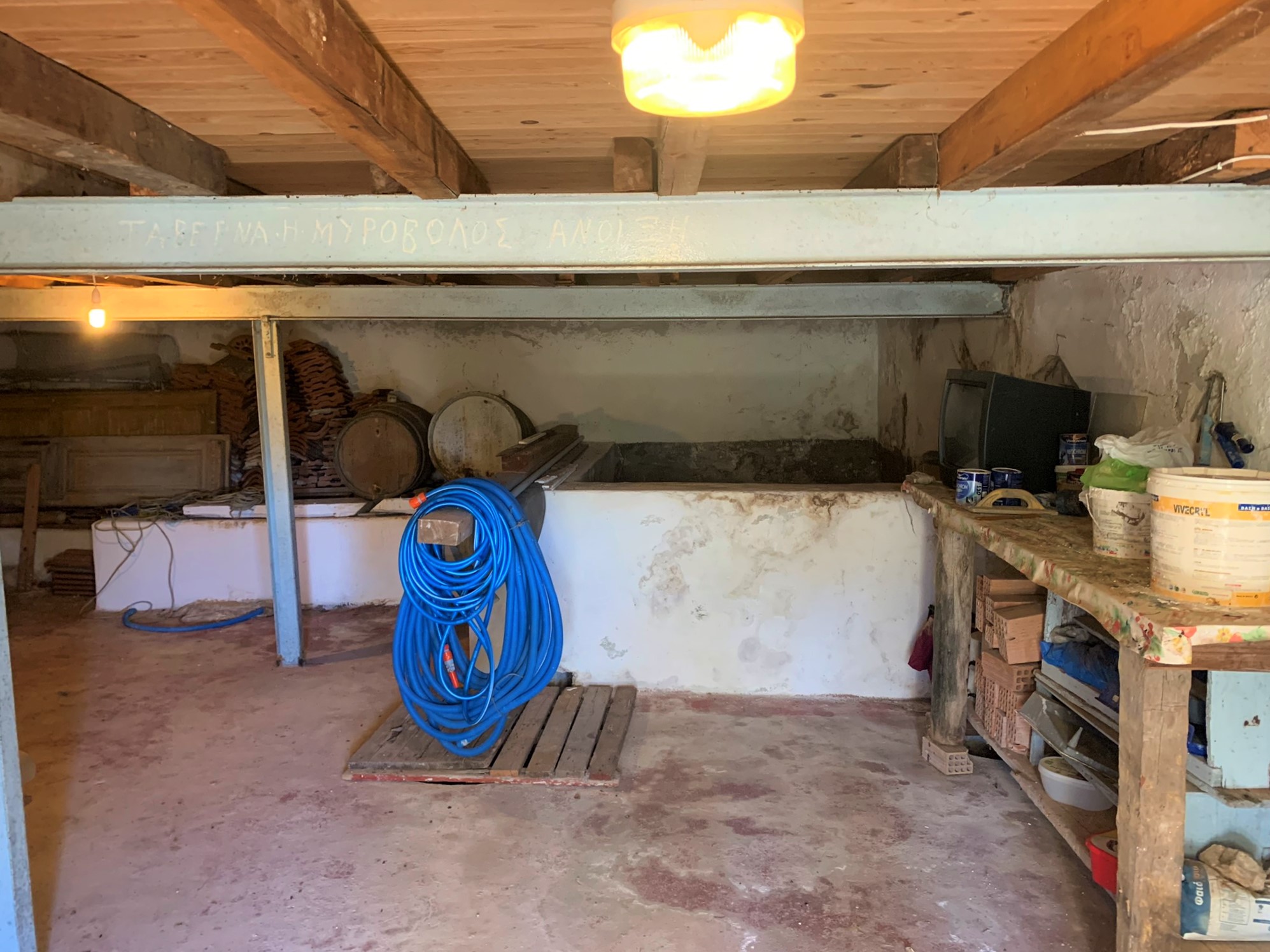 Storage space of house for sale on Ithaca Greece, Anoghi