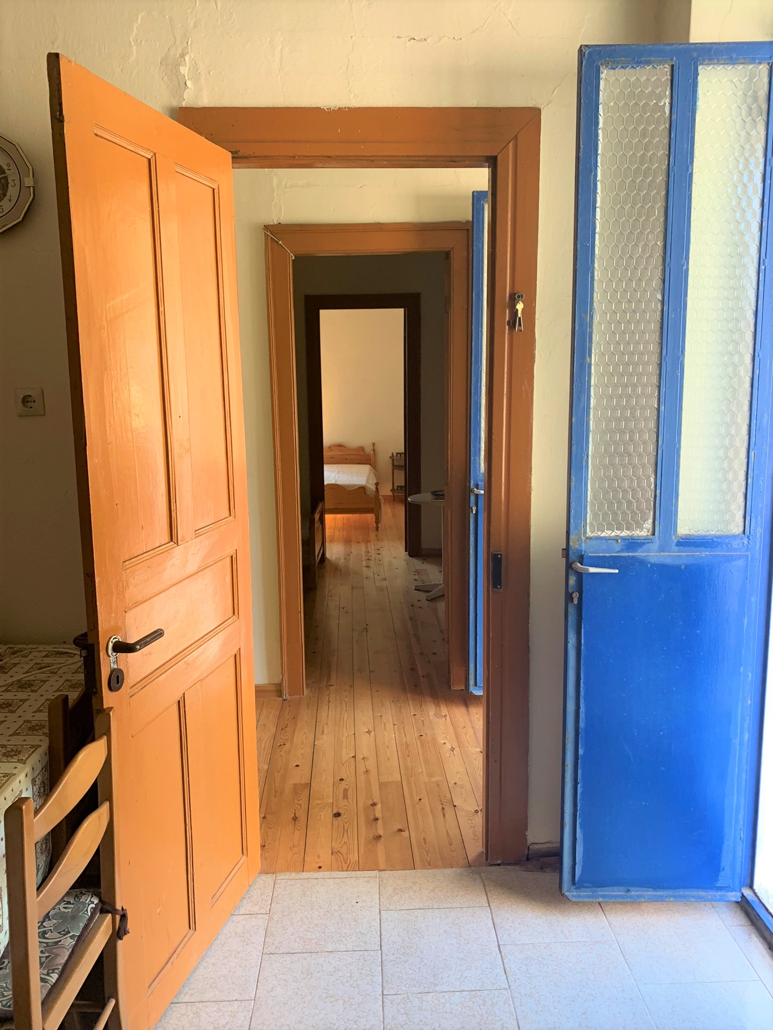 Entrance area of house for sale on Ithaca, Greece, Anoghi