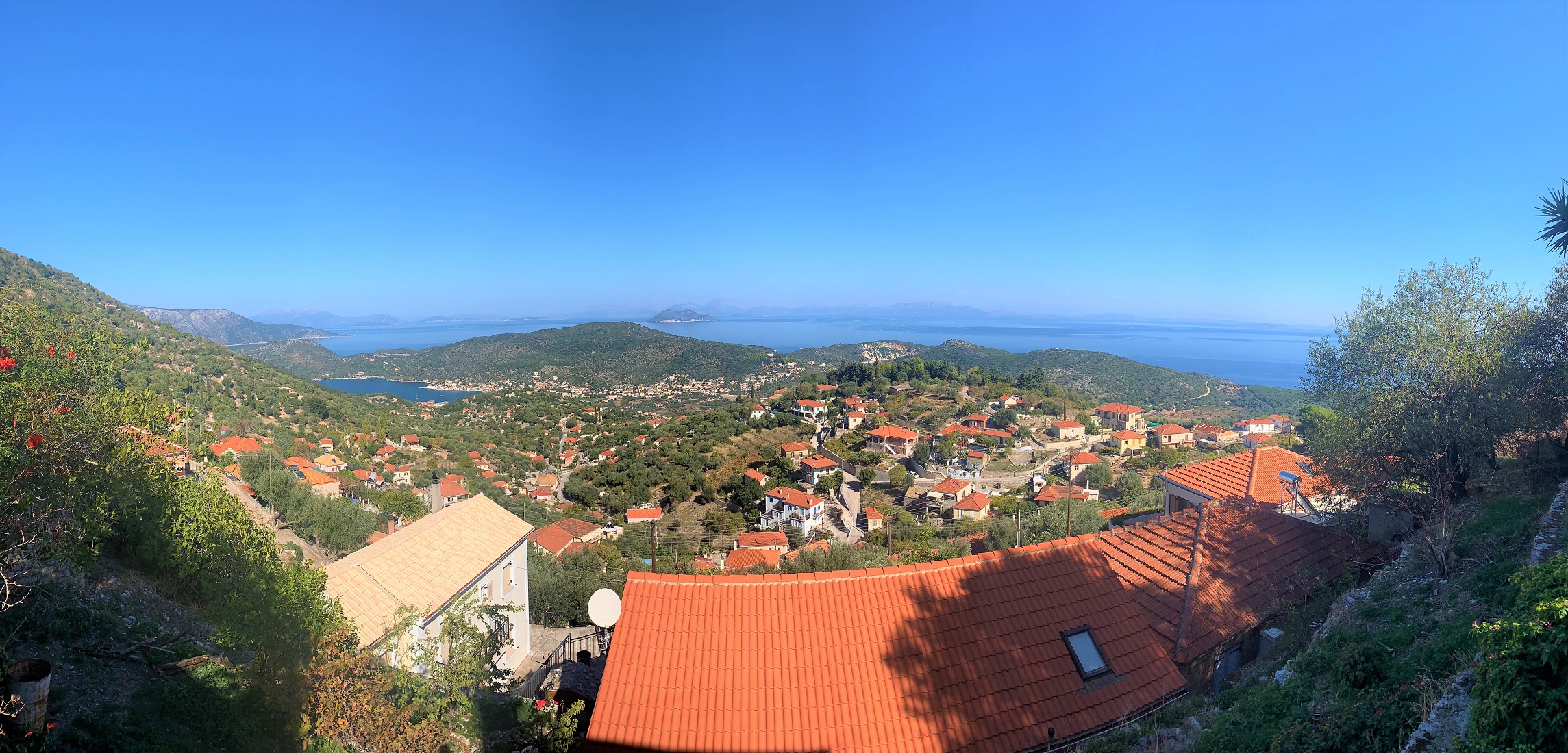 Views from house for sale on Ithaca Greece, Perachori