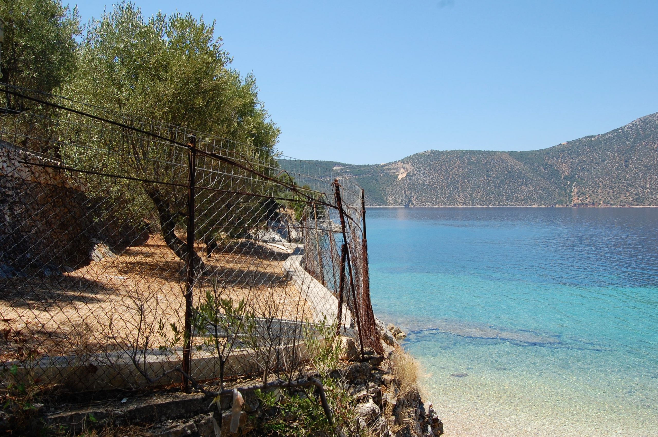 Private beach of house for rent on Ithaca Greece, Vathi