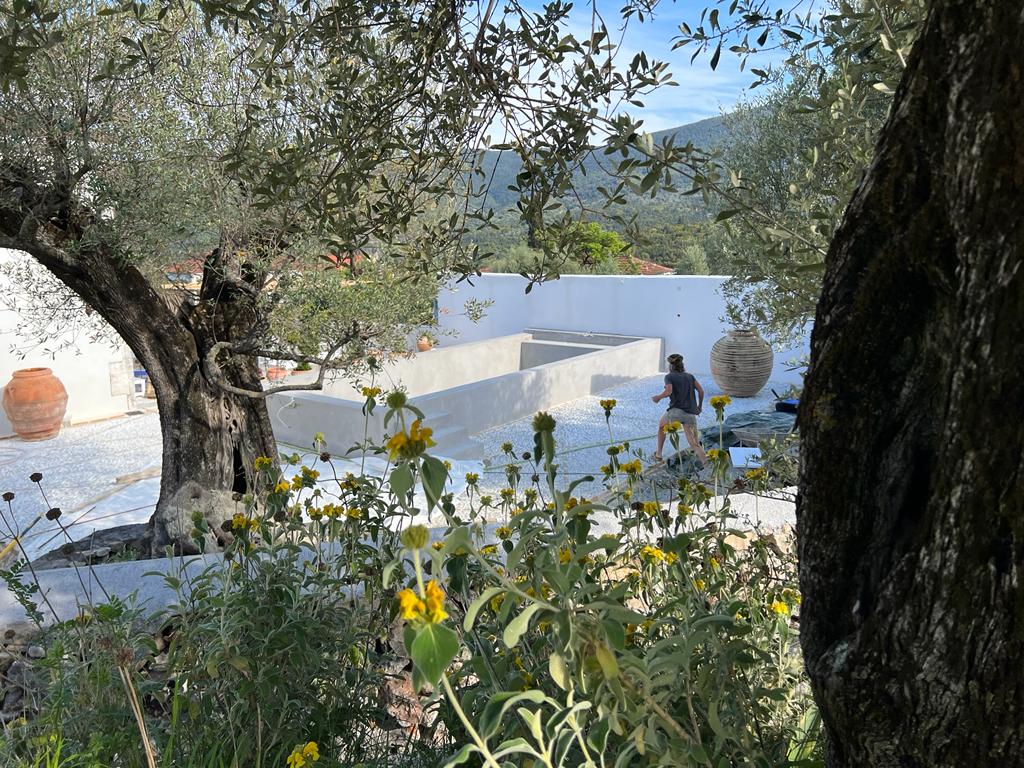 Garden and outdoor area of villa for rent on Ithaca Greece, Lahos