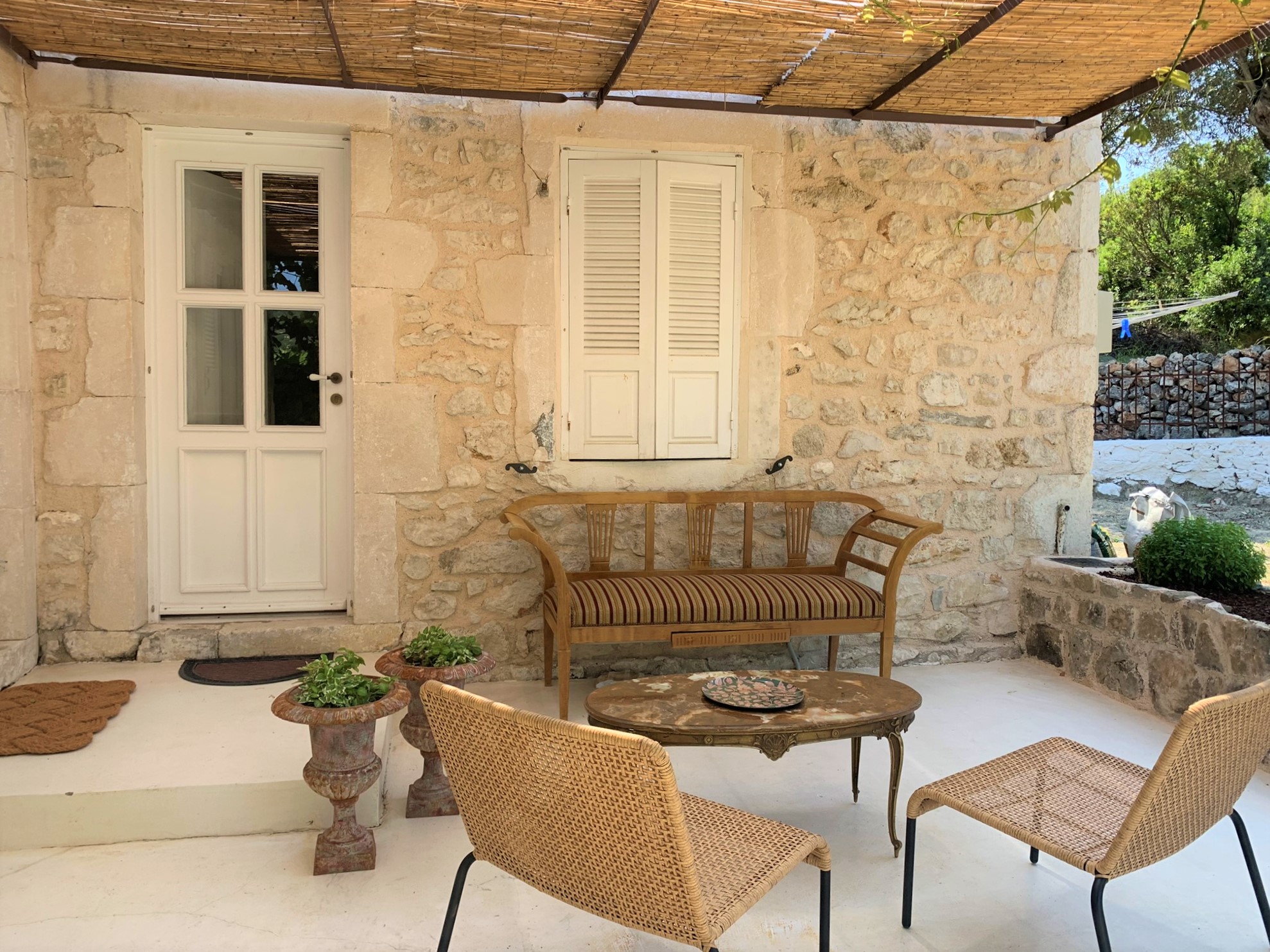 Outdoor areas of villa for rent on Ithaca Greece, Lahos
