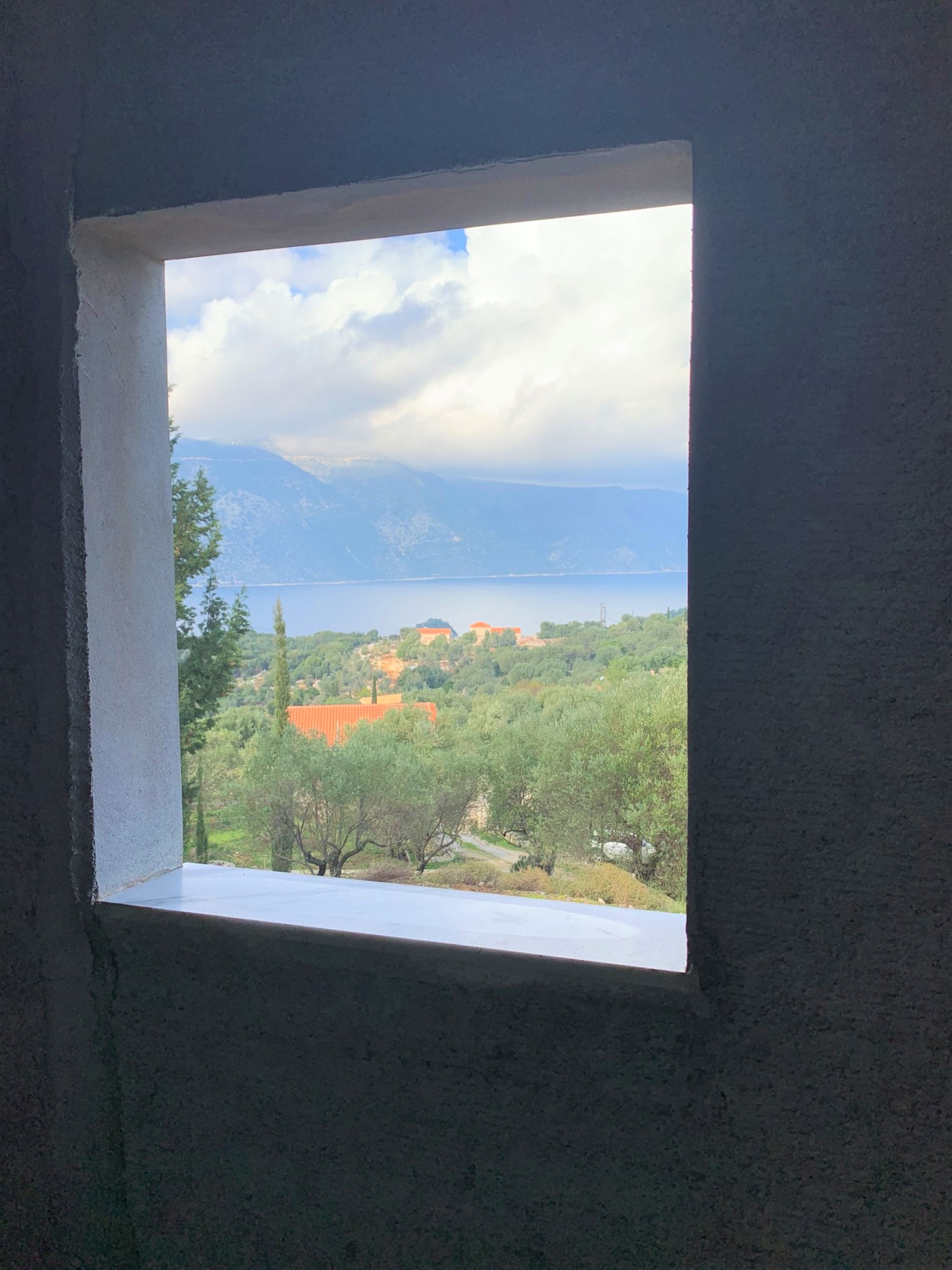 Window views of house for sale on Ithaca Greece, Vathi