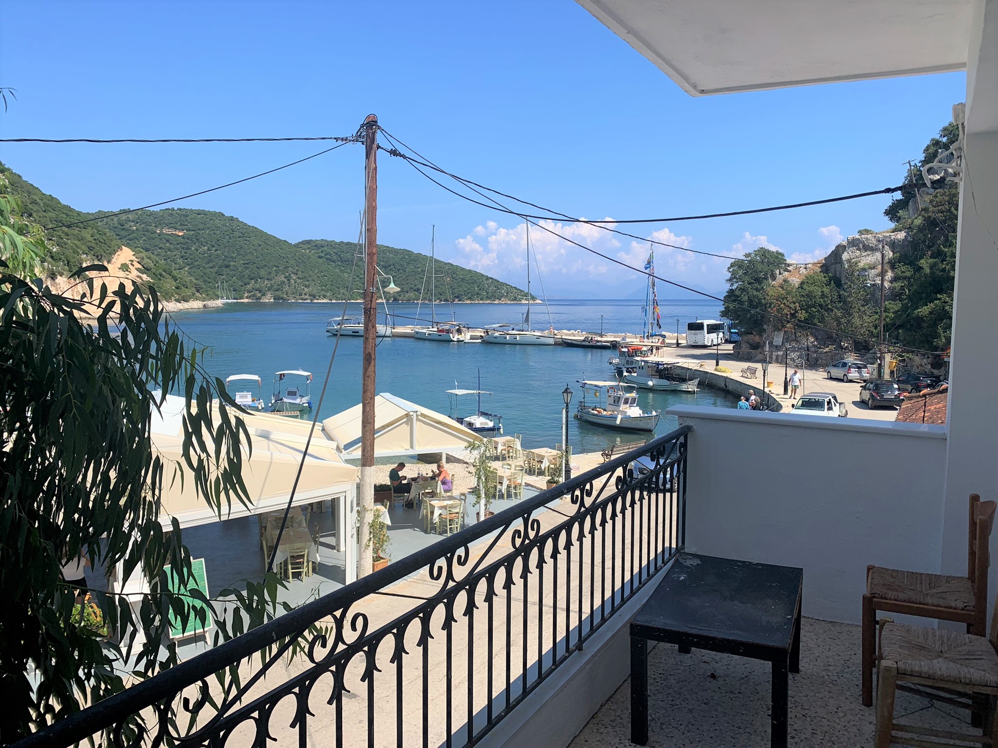 Balcony views from house for sale in Ithaca Greece, Frikes