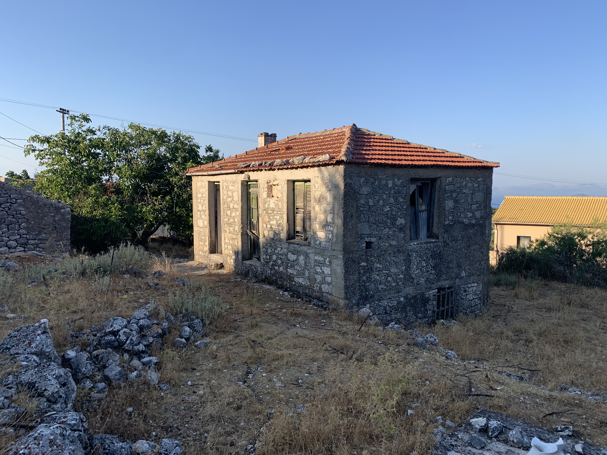 Exterior of house for sale Ithaca Greece, Anoghi