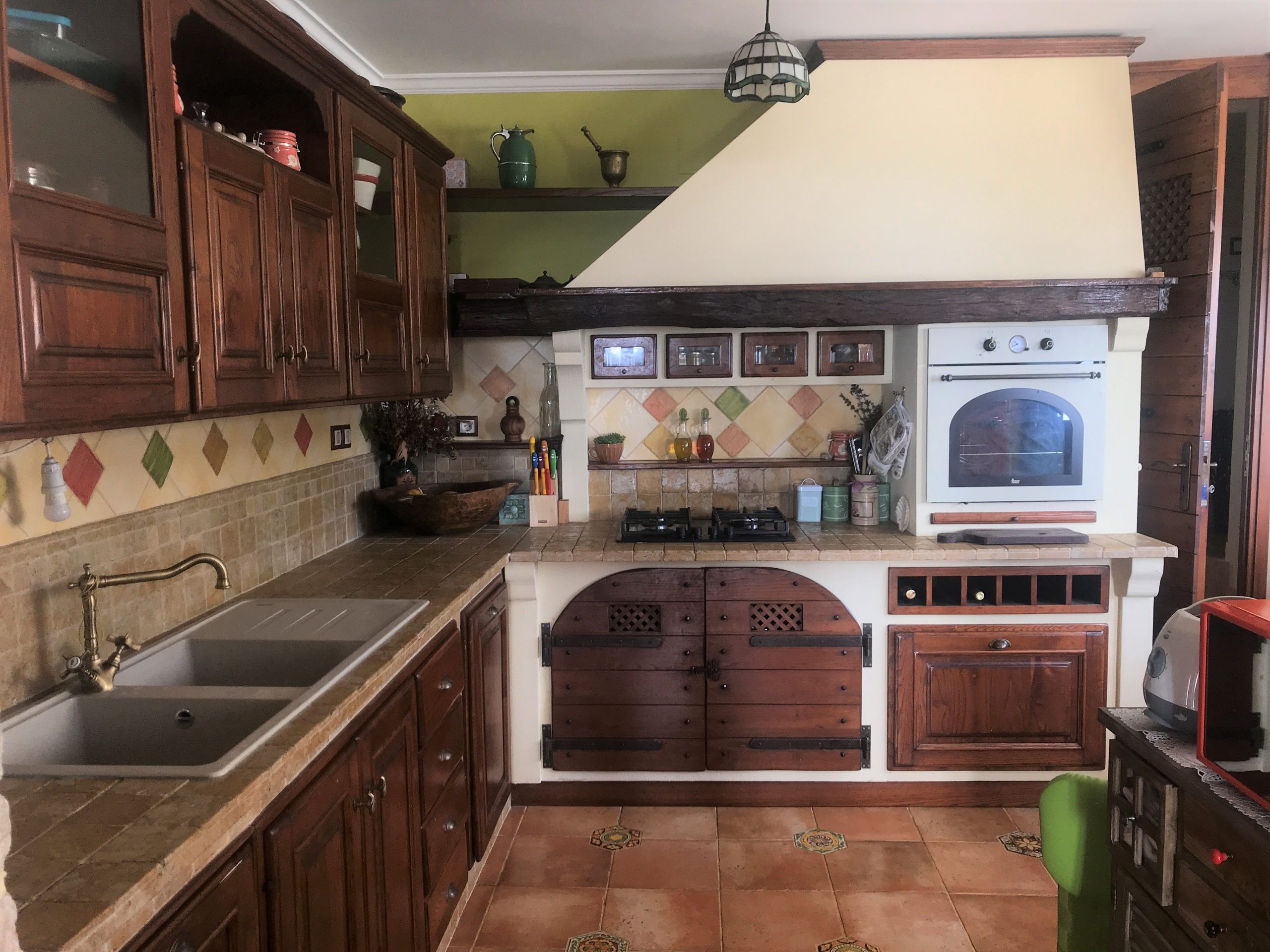Kitchen of house for rent on Ithaca Greece, Anoghi
