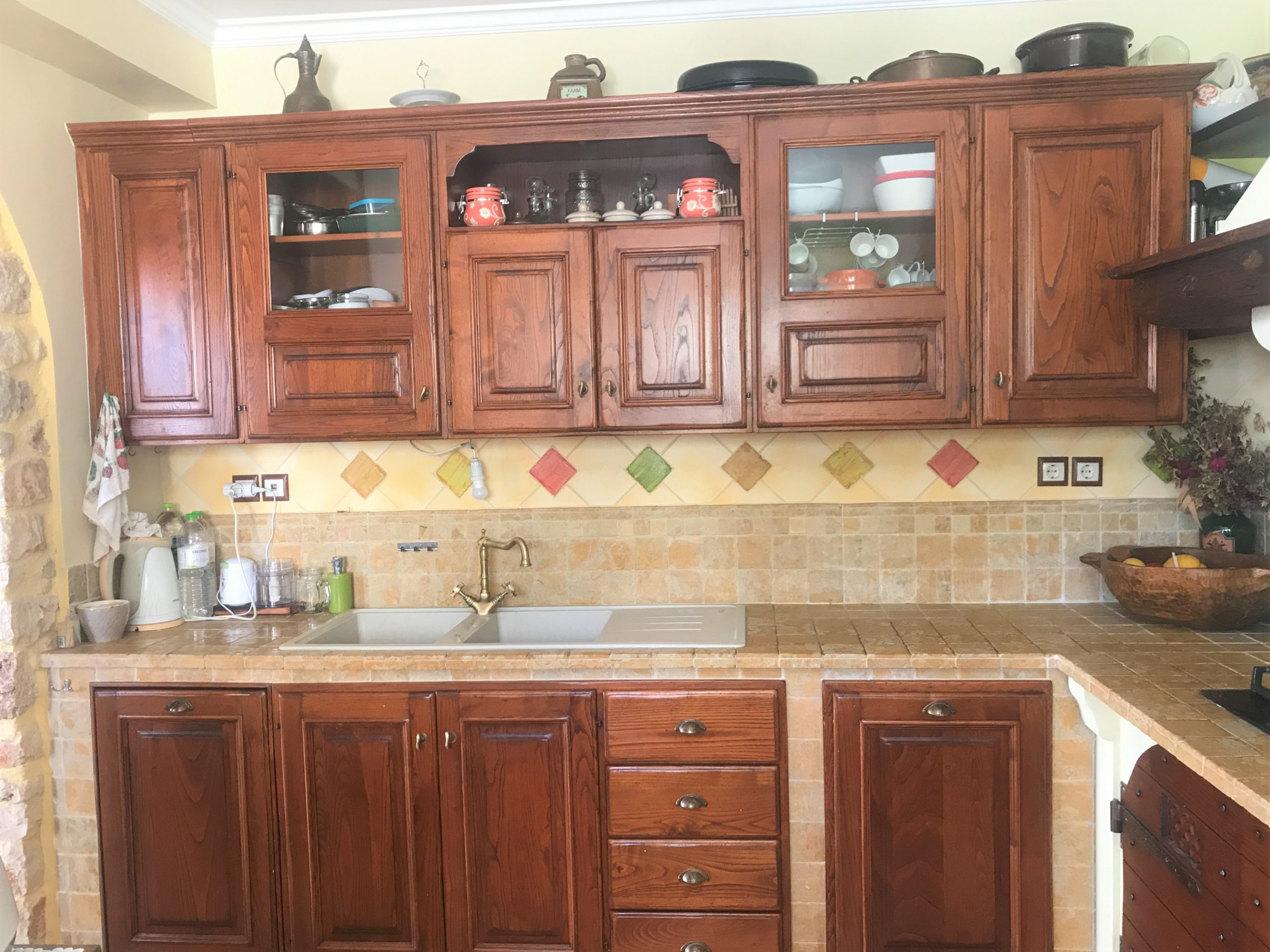 Kitchen of house for rent on Ithaca Greece, Anoghi