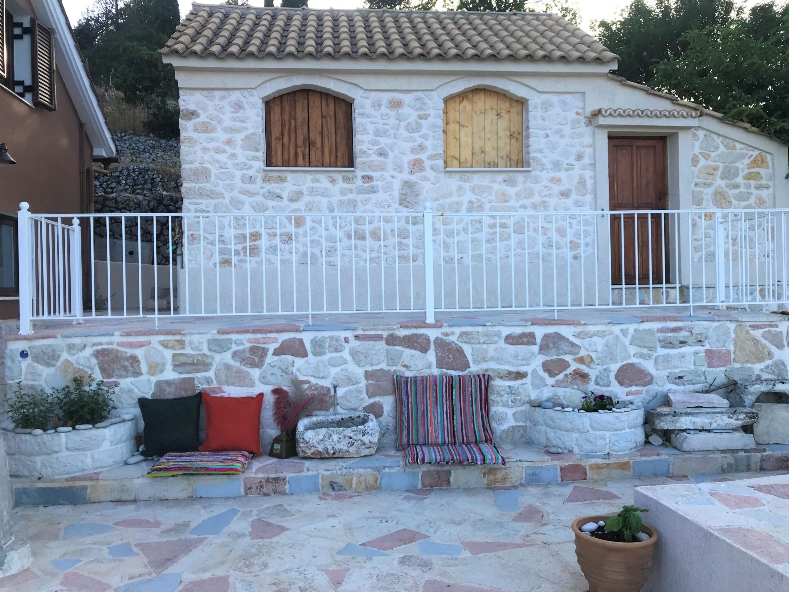 Terrace of house for rent on Ithaca Greece, Anoghi