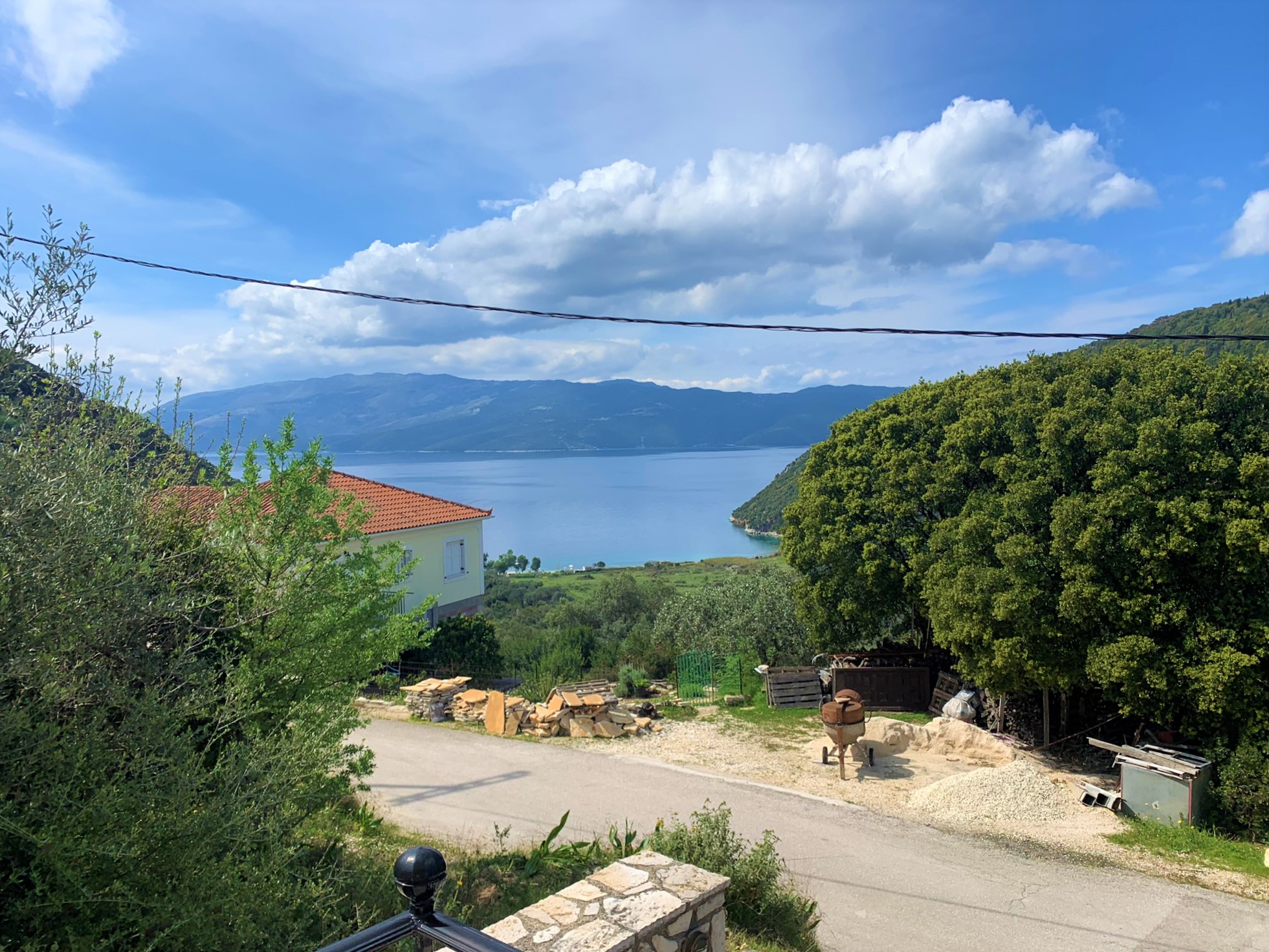 Balcony views of house for rent on Ithaca Greece, Stavros