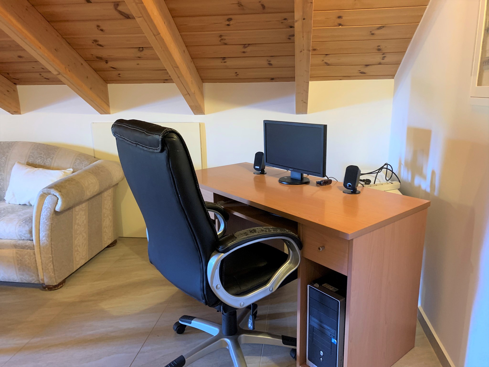 Office desk of house for rent on Ithaca Greece, Stavros
