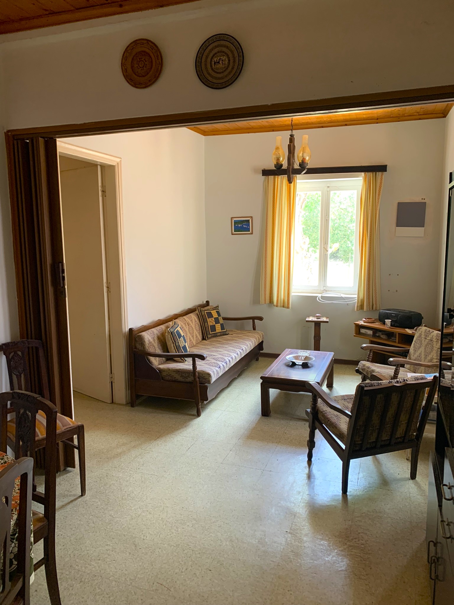 Living room of house for sale on Ithaca Greece, Frikes
