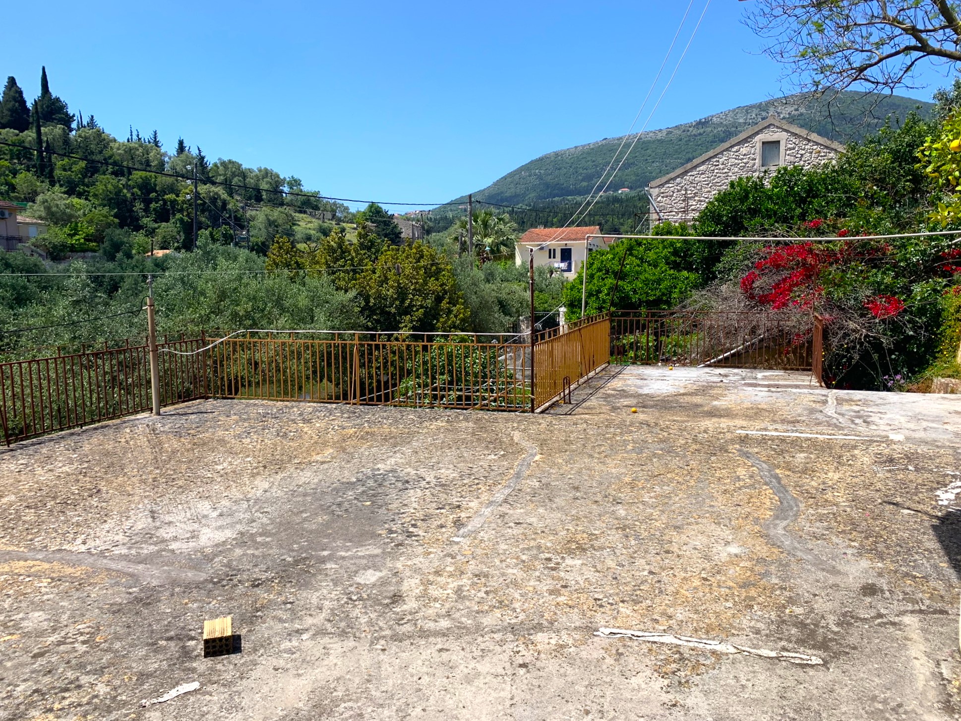 Outdoor spaces of house for sale on Ithaca Greece, Frikes