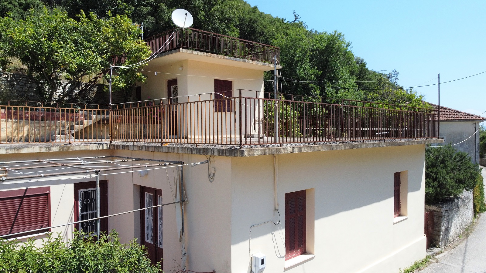 Exterior views of house for sale on Ithaca Greece, Frikes