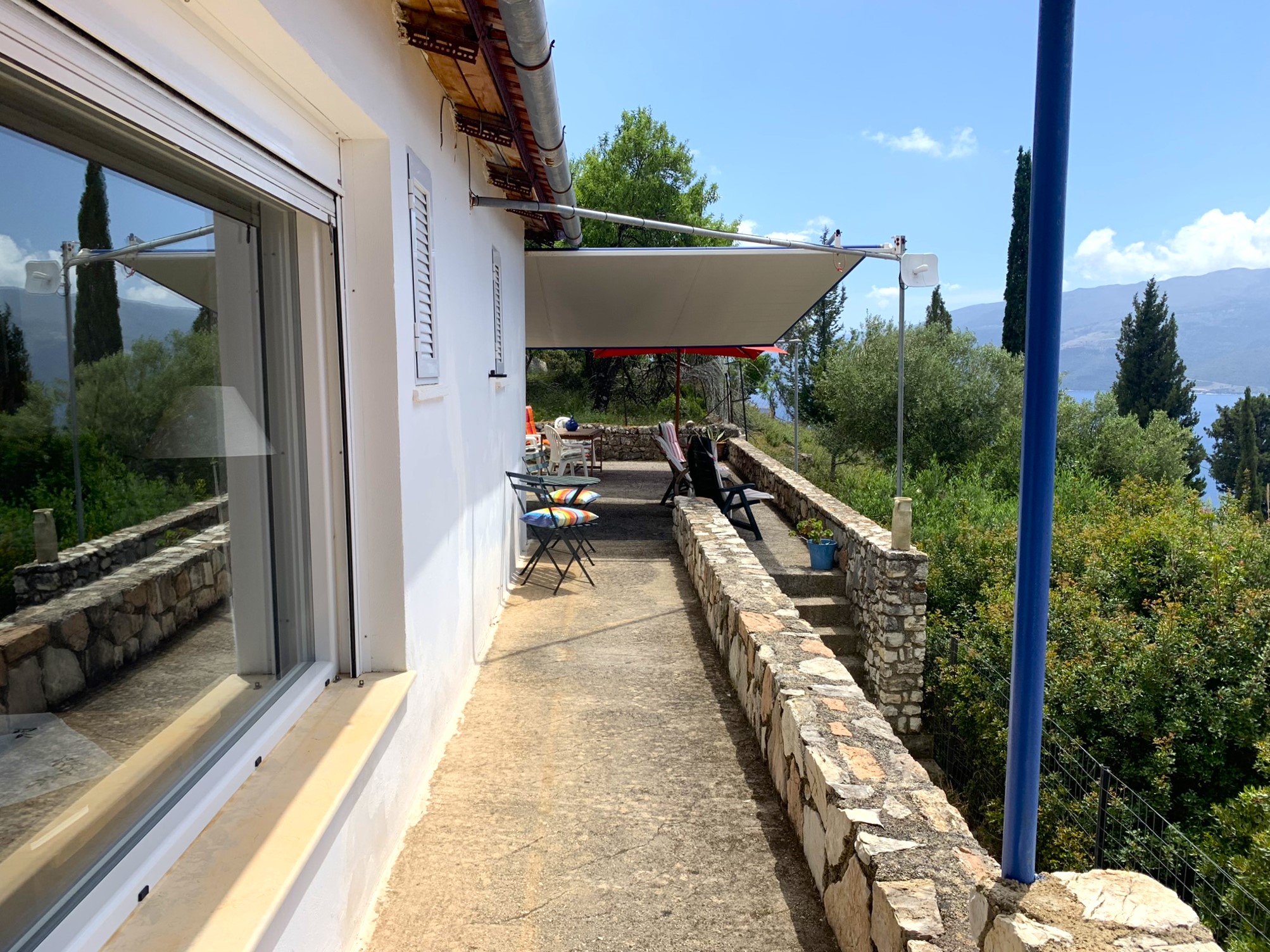 Outdoor spaces of house for sale on Ithaca Greece, Lefki