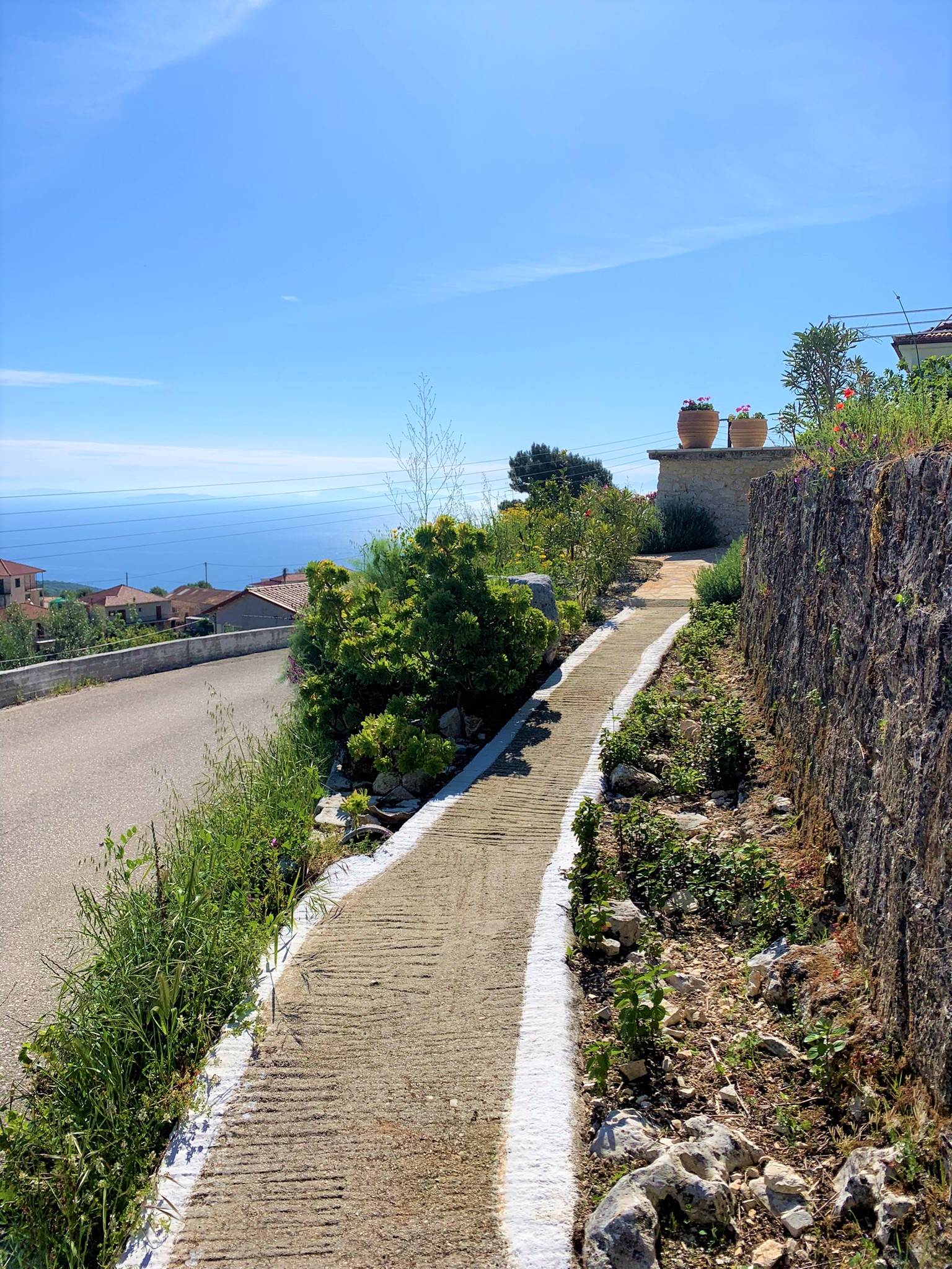 Road to house for sale on Ithaca Greece, Perachori