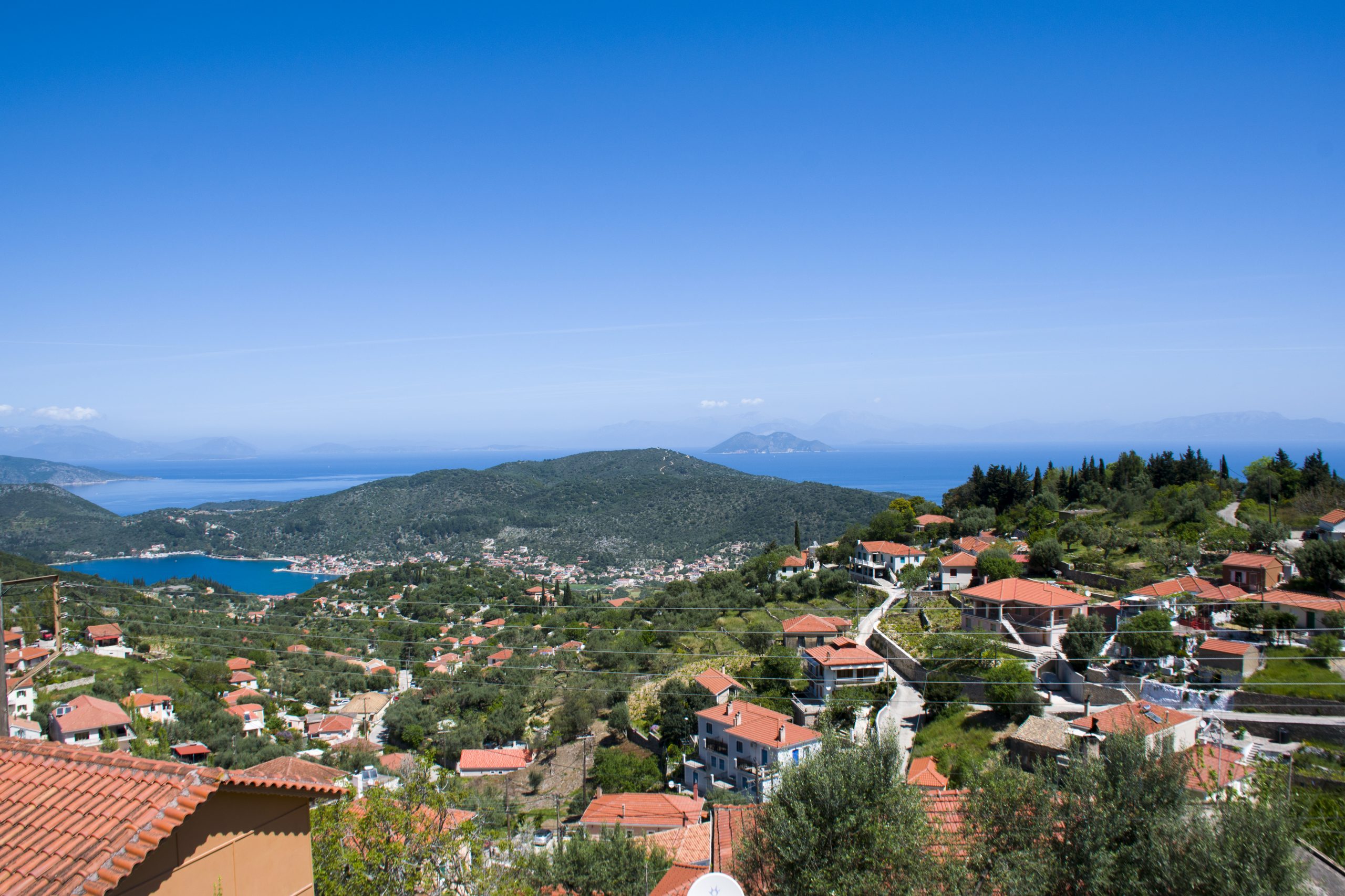 Views from house for sale on Ithaca Greece, Perachori