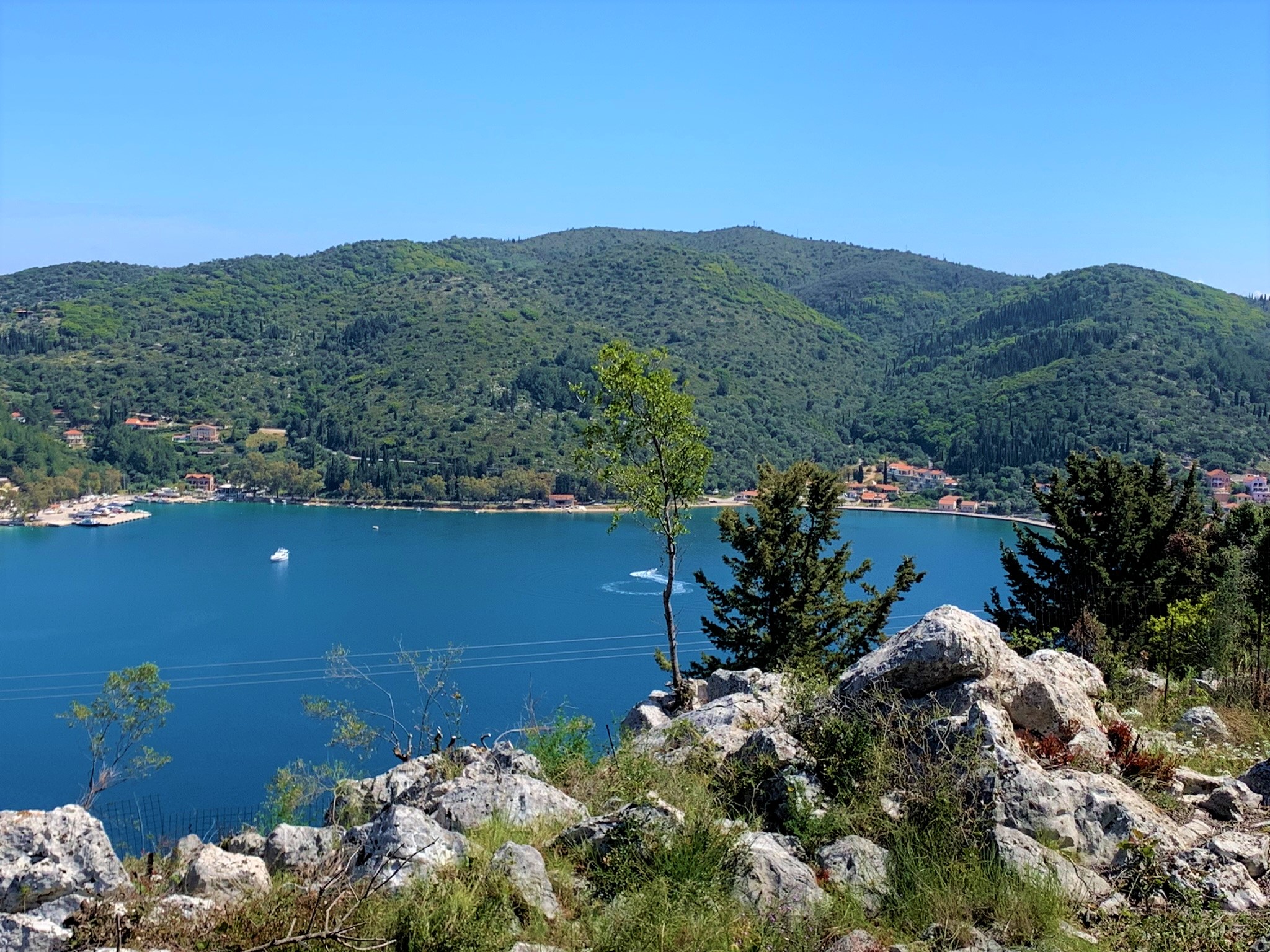 Views from land for sale on Ithaca Greece, Vathi