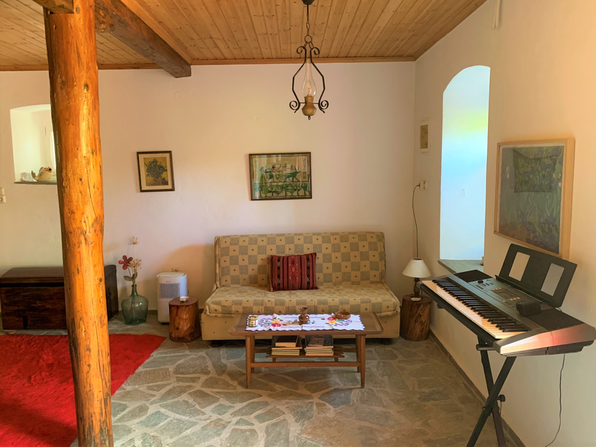 Interior of house for rent on Ithaca Greece, Frikes