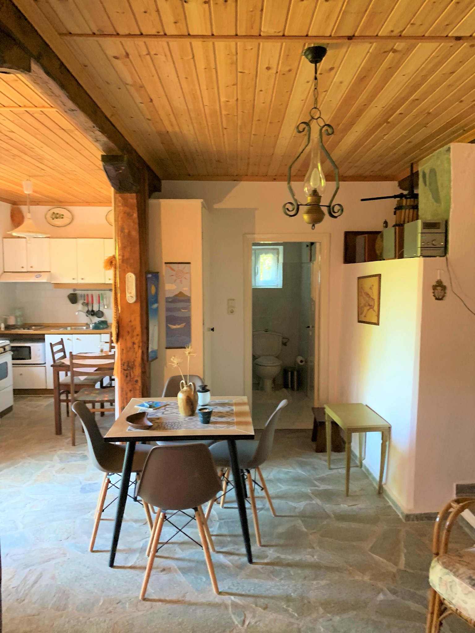 Interior of house for rent on Ithaca Greece, Frikes