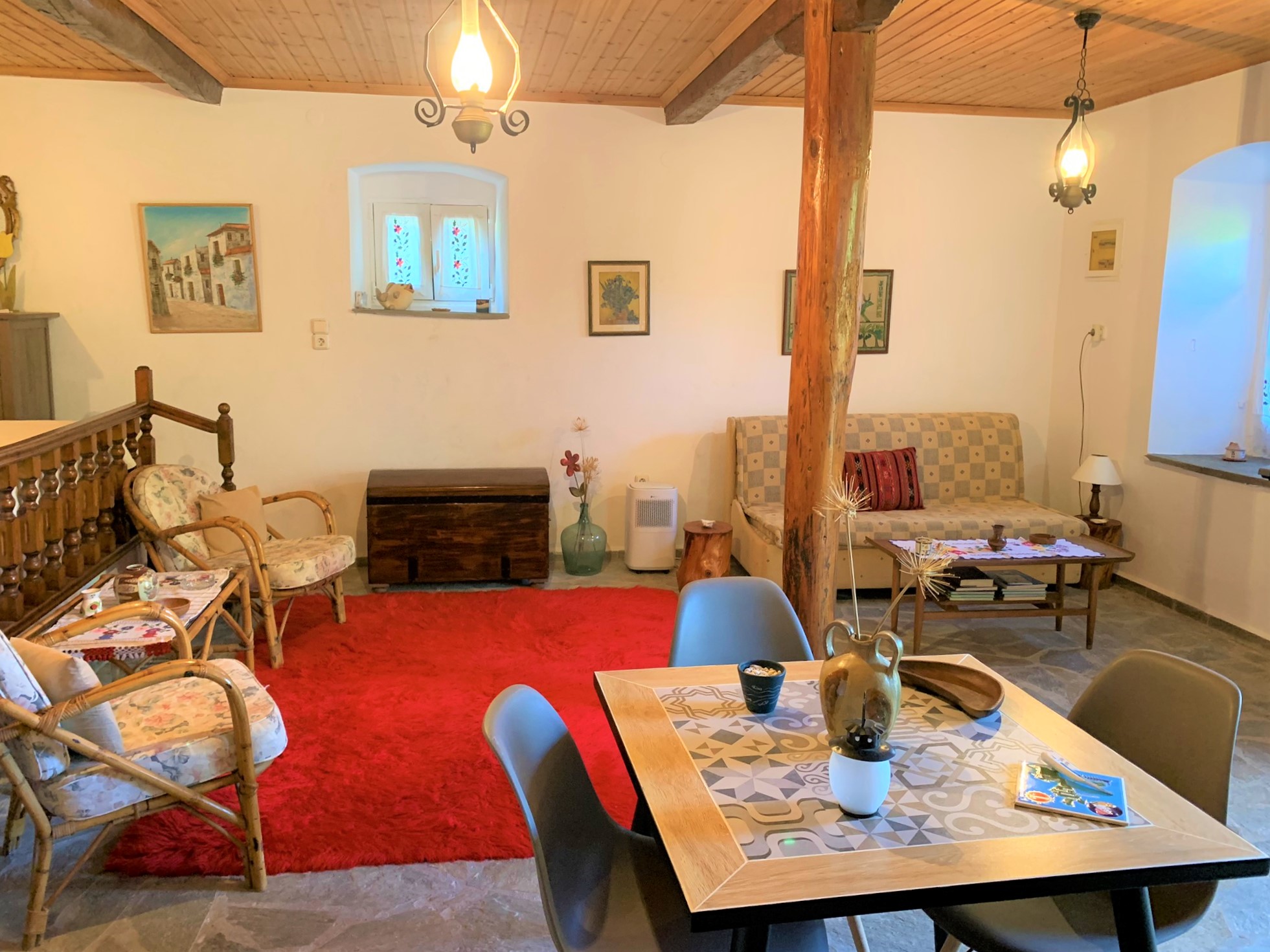 Interior of house for rent on Ithaca Greece, Frikes