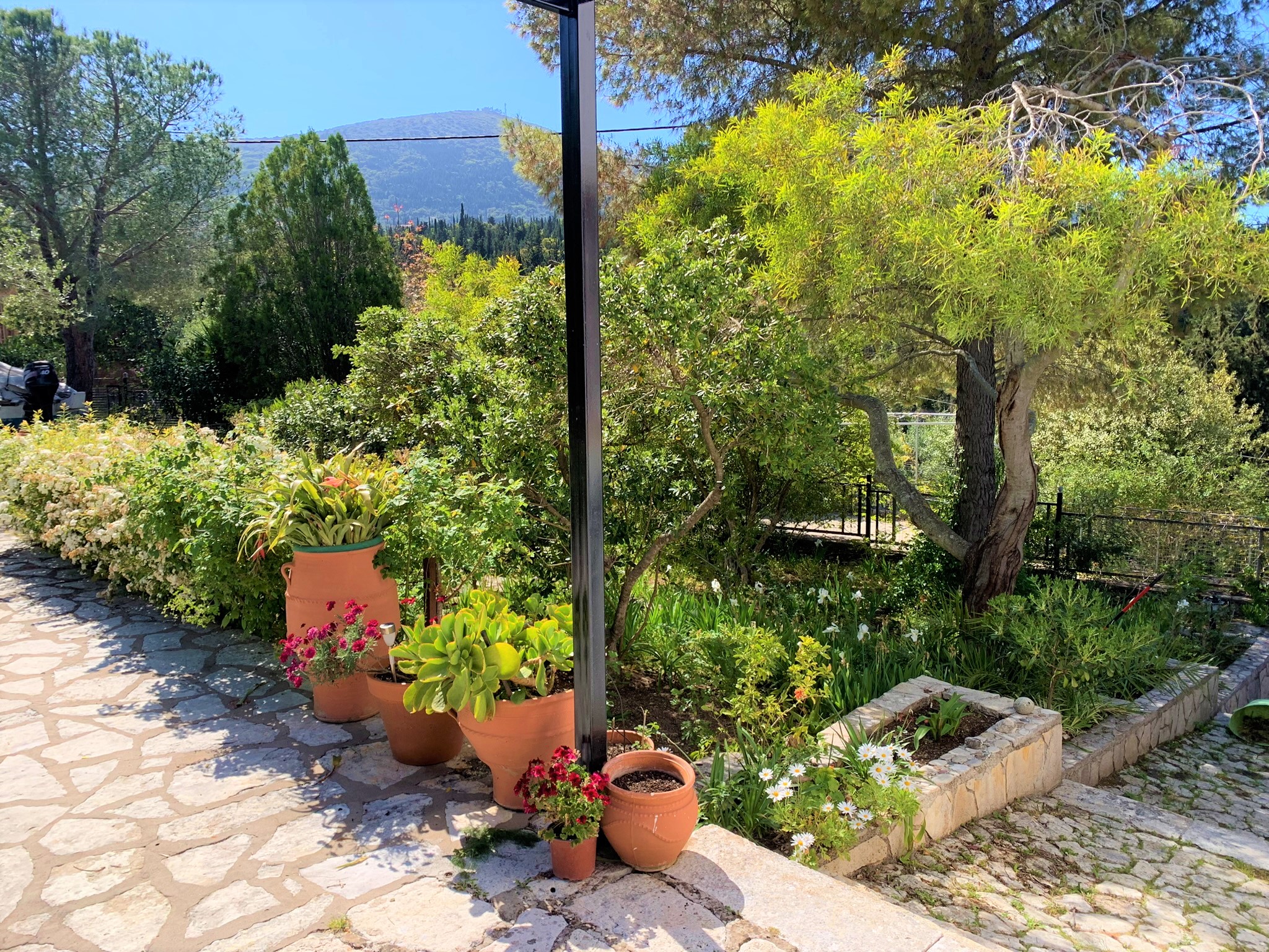 Outdoor spaces of house for rent on Ithaca Greece, Frikes