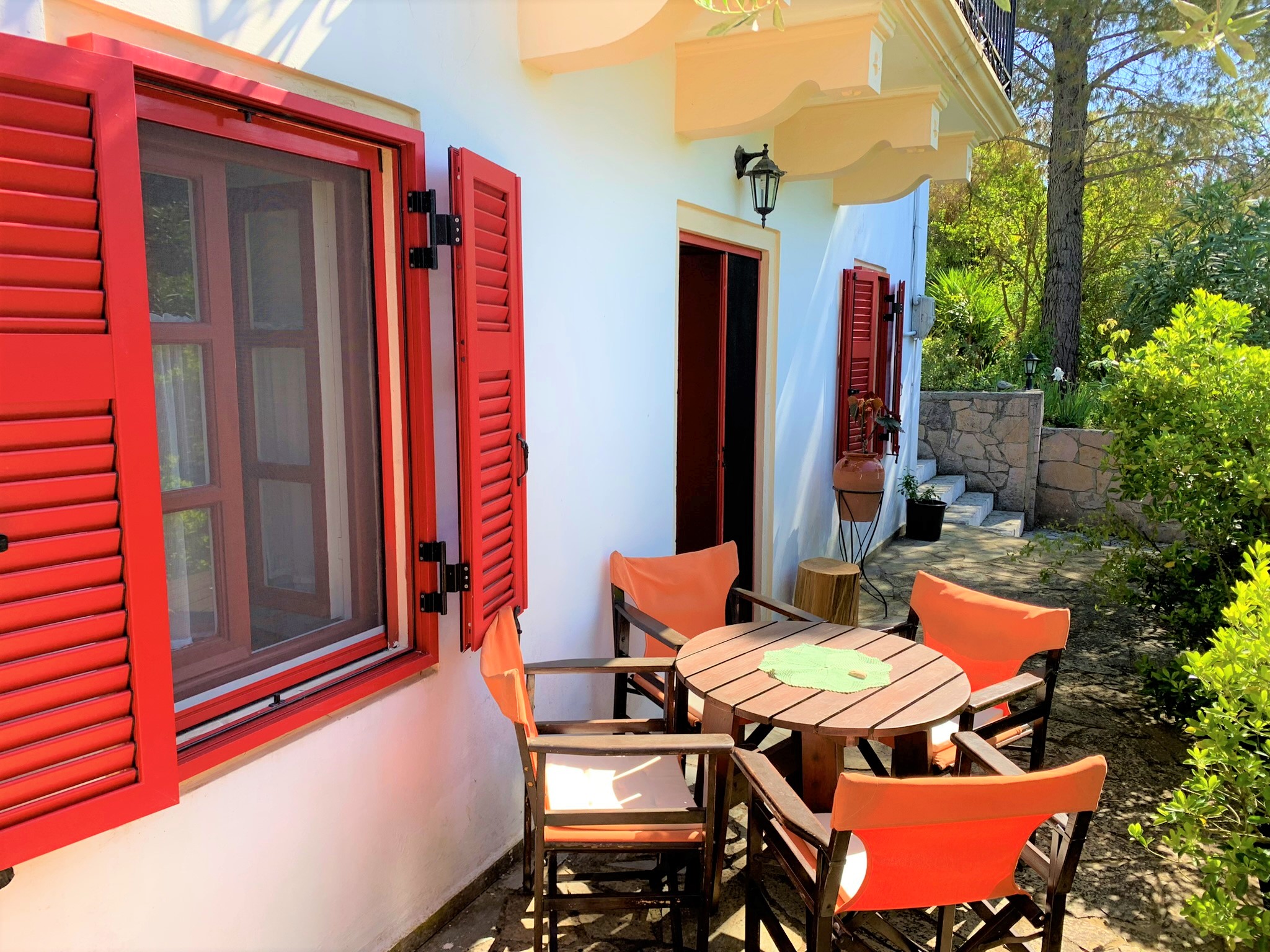 Outdoor spaces of house for rent on Ithaca Greece, Frikes