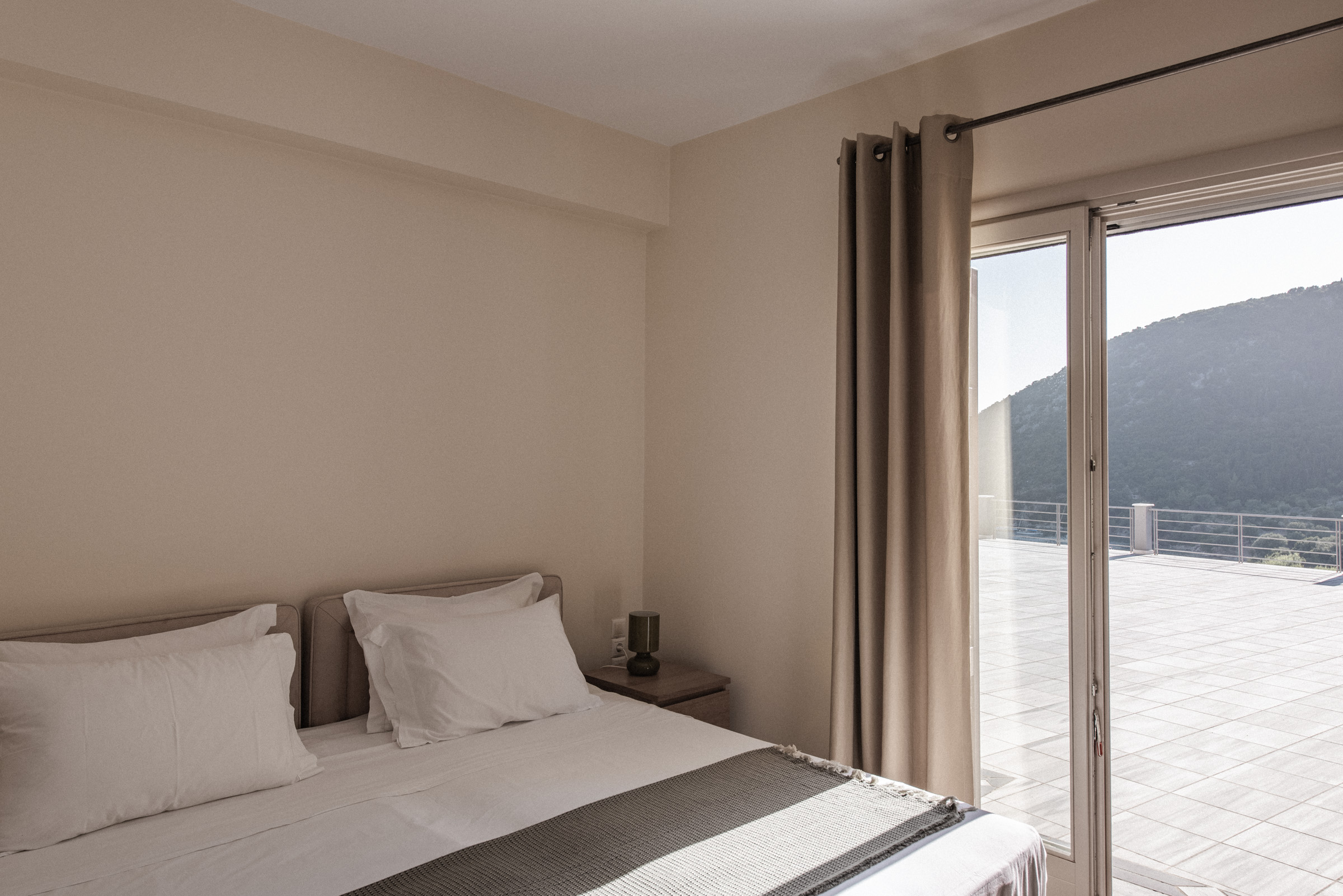 Bedroom of villa for rent on Ithaca Greece, Stavros
