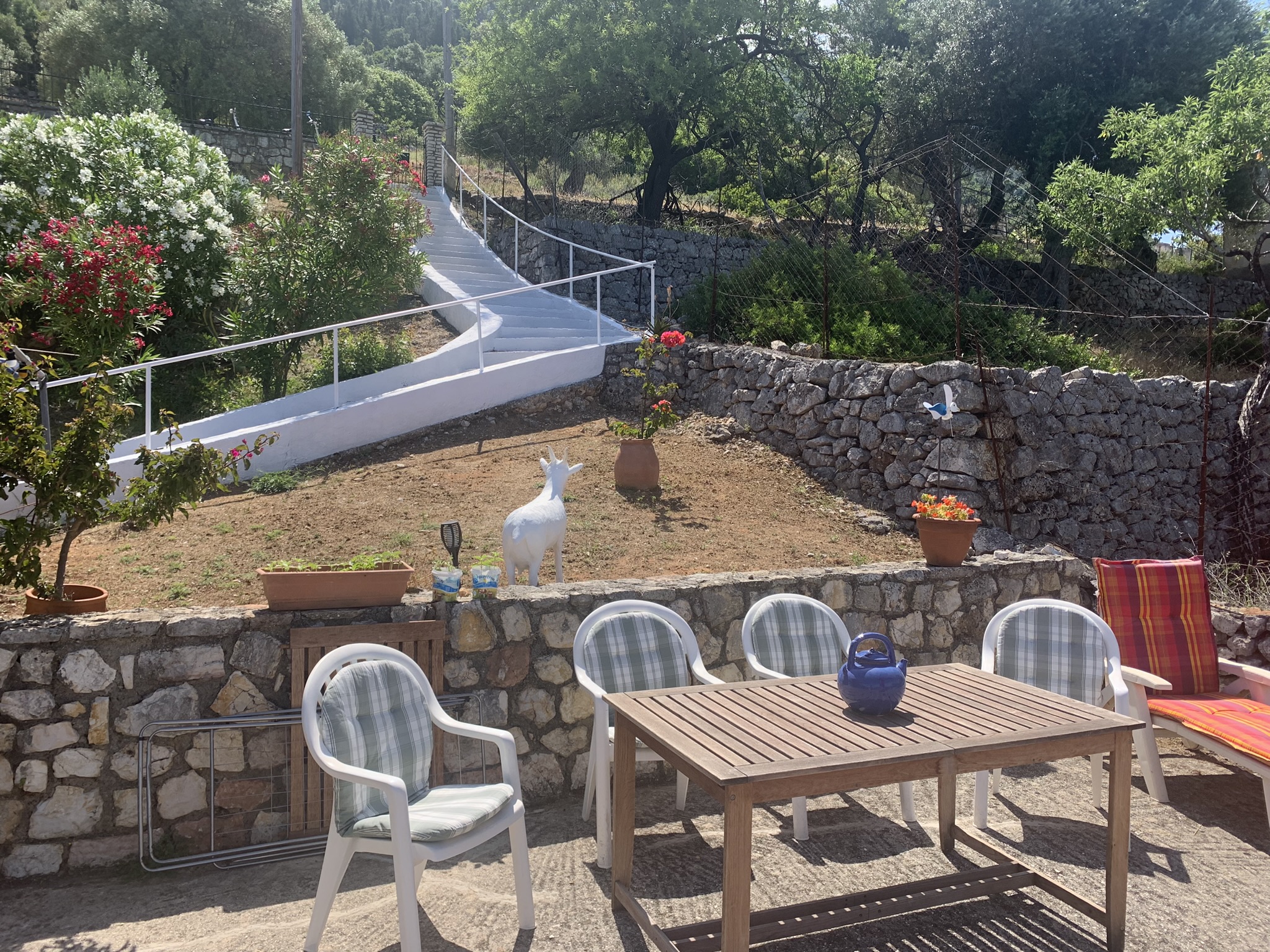 Outdoor areas of house for sale on Ithaca Greece, Lefki