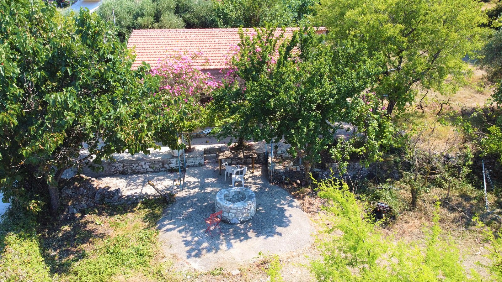 Drone pics of Surrounding land of house for sale on Ithaca Greece, Ag saranta