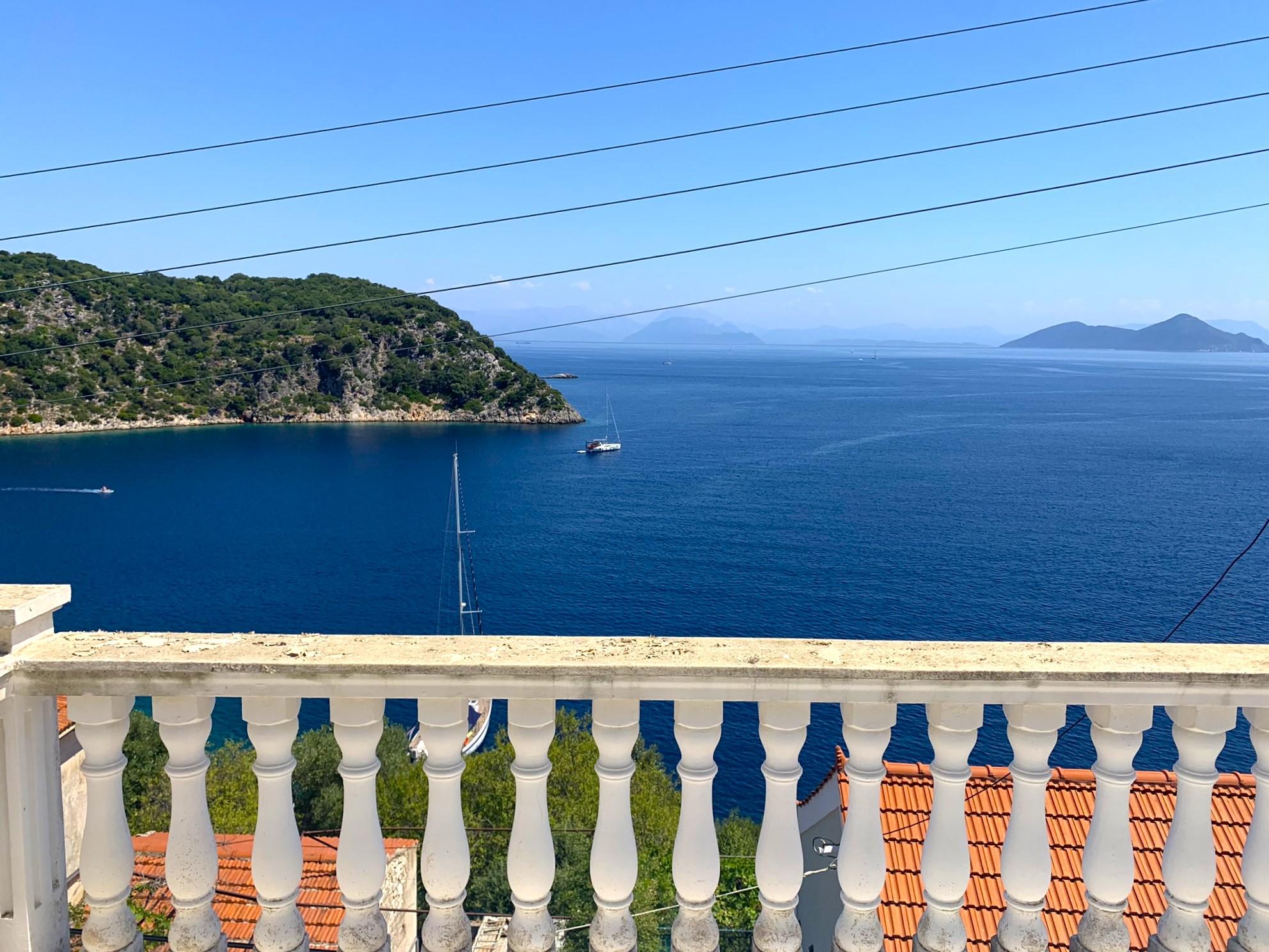 Views from house for sale on Ithaca Greece, Kioni