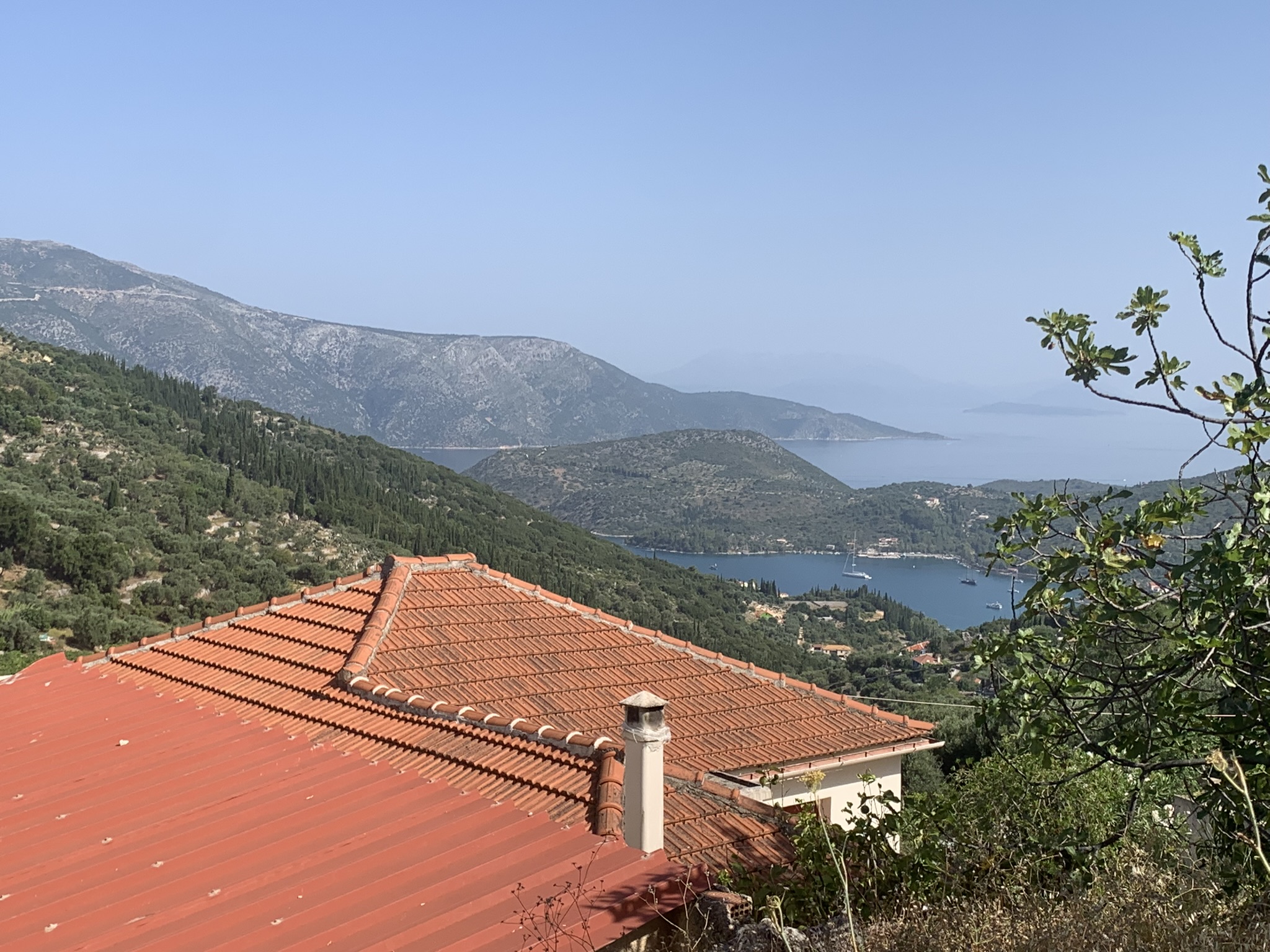 Views from land for sale on Ithaca Greece, Perachori
