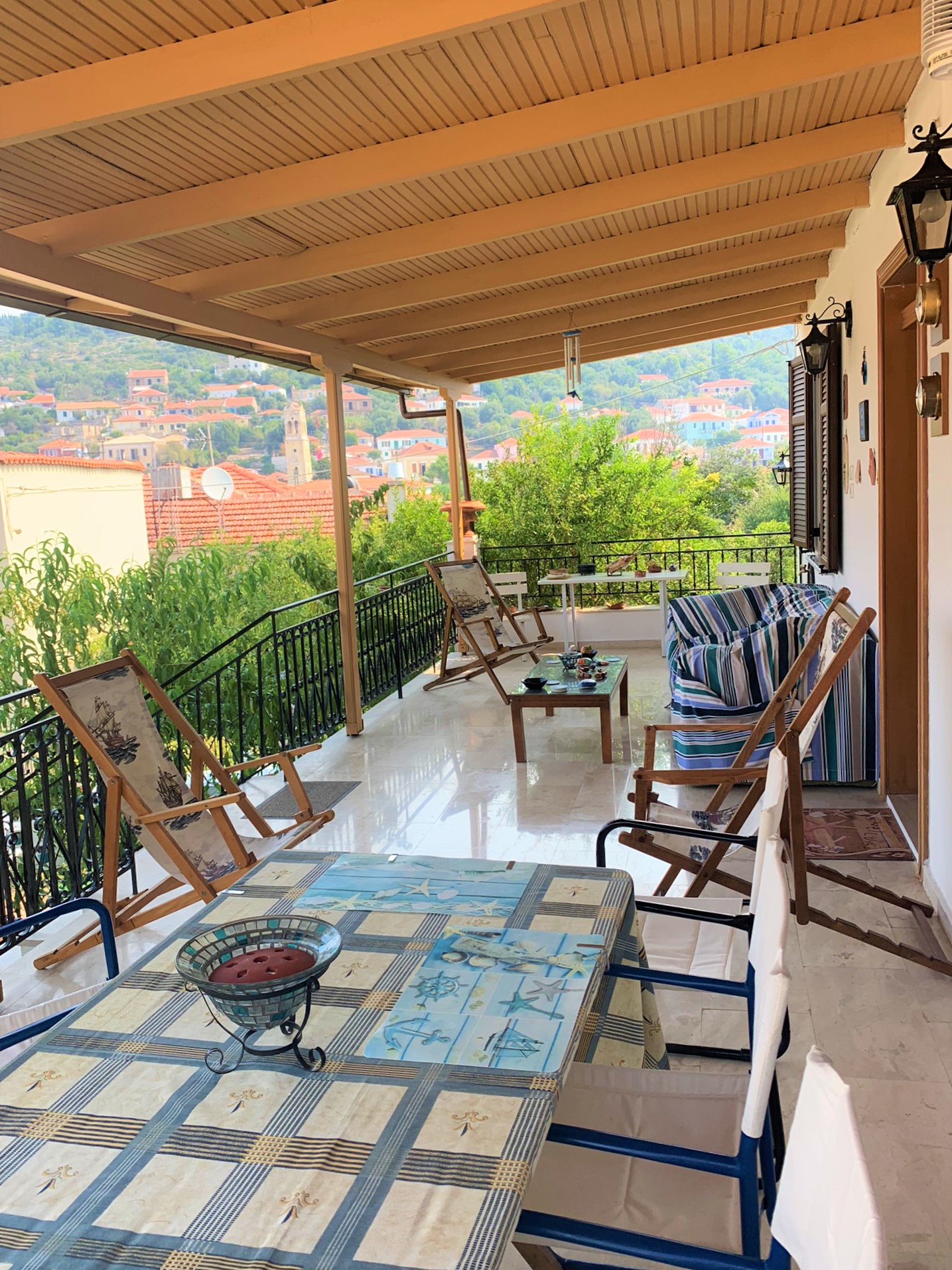 Balcony of house for sale on Ithaca Greece, Vathy