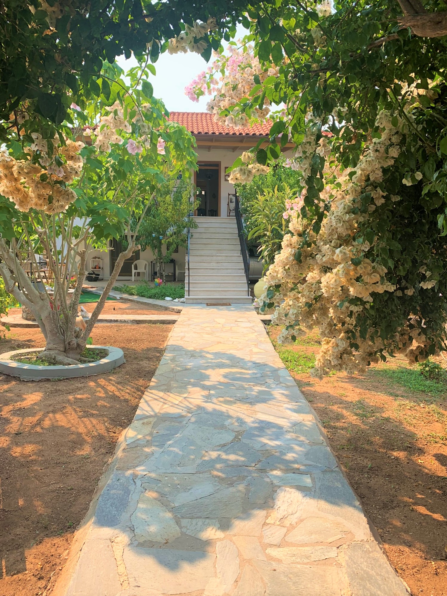 Front door of house for sale on Ithaca Greece, Vathi