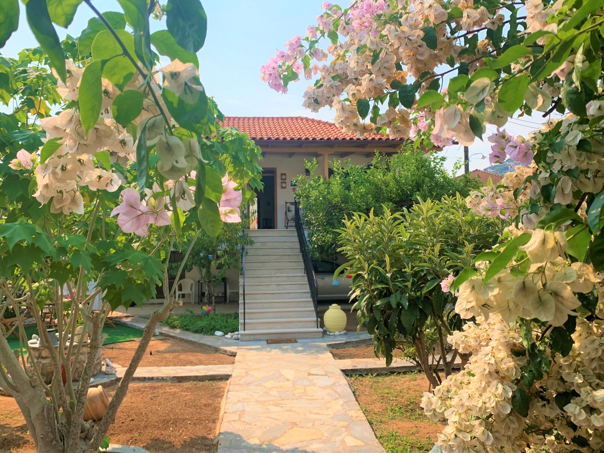 Main entrance of house for sale on Ithaca Greece, Vathi