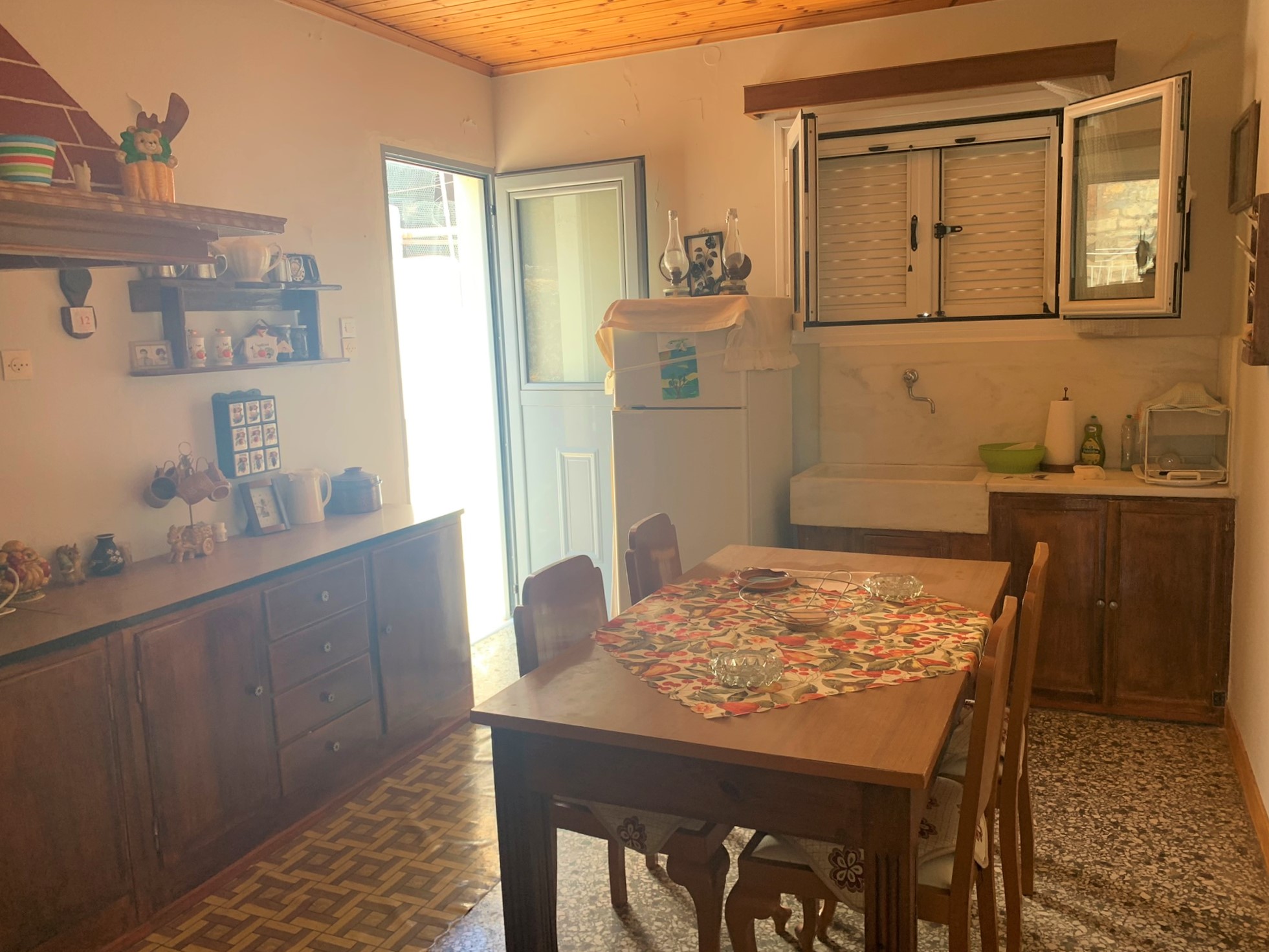 Kitchen area of house for sale on Ithaca Greece, Vathi