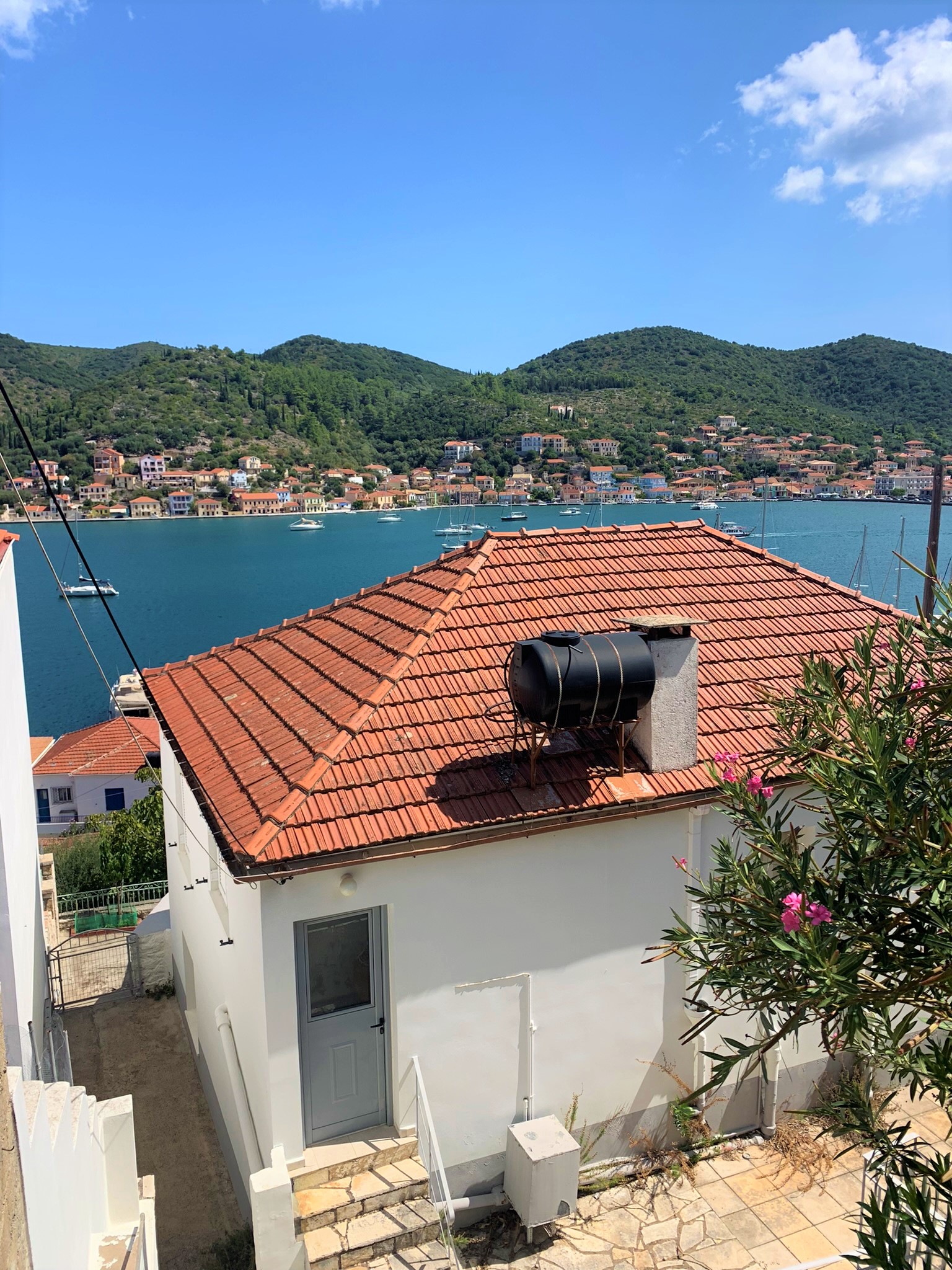 Views from balcony of house for sale on Ithaca Greece, Vathi