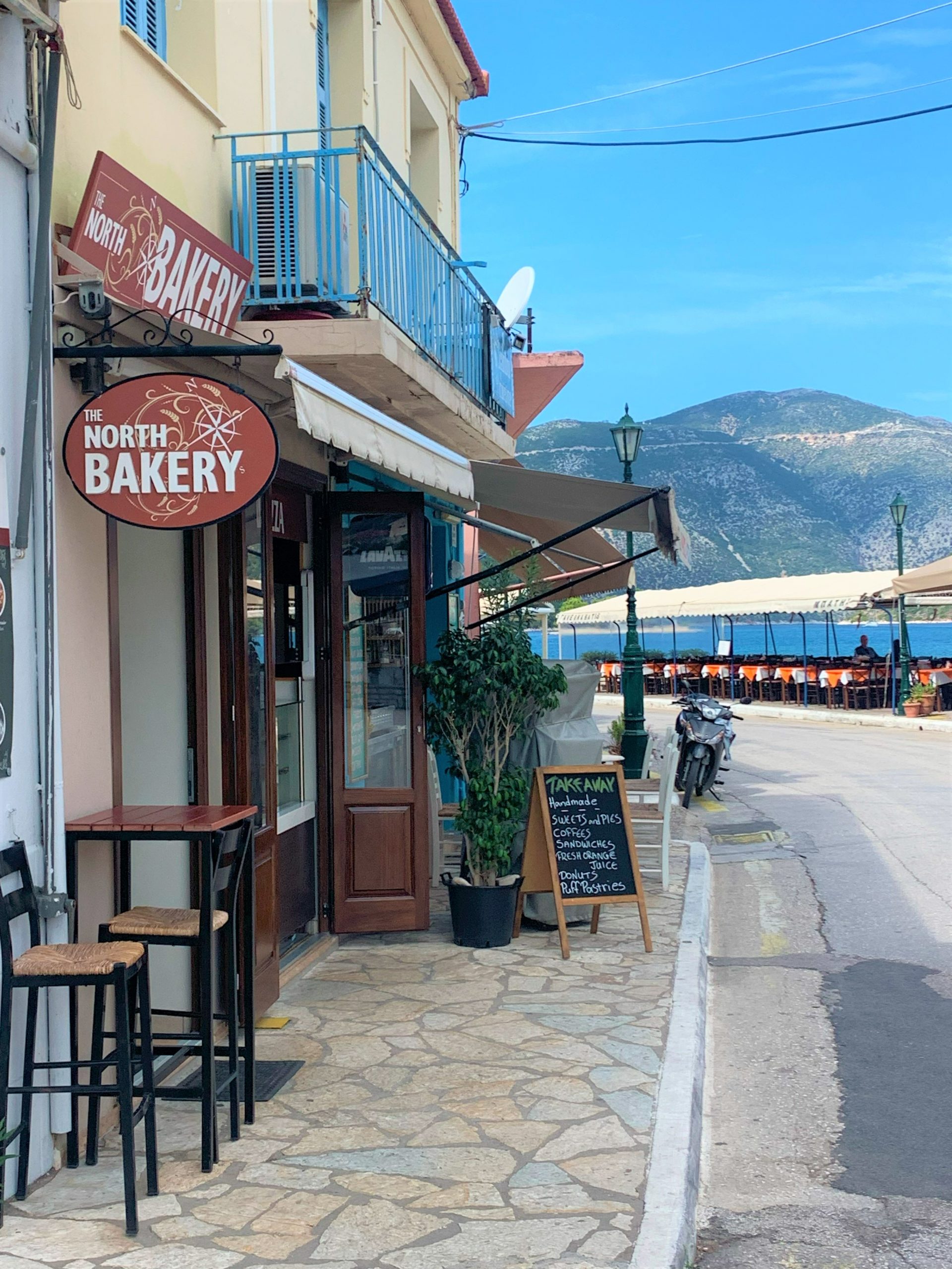Exterior of business for sale on Ithaca Greece, Vathi