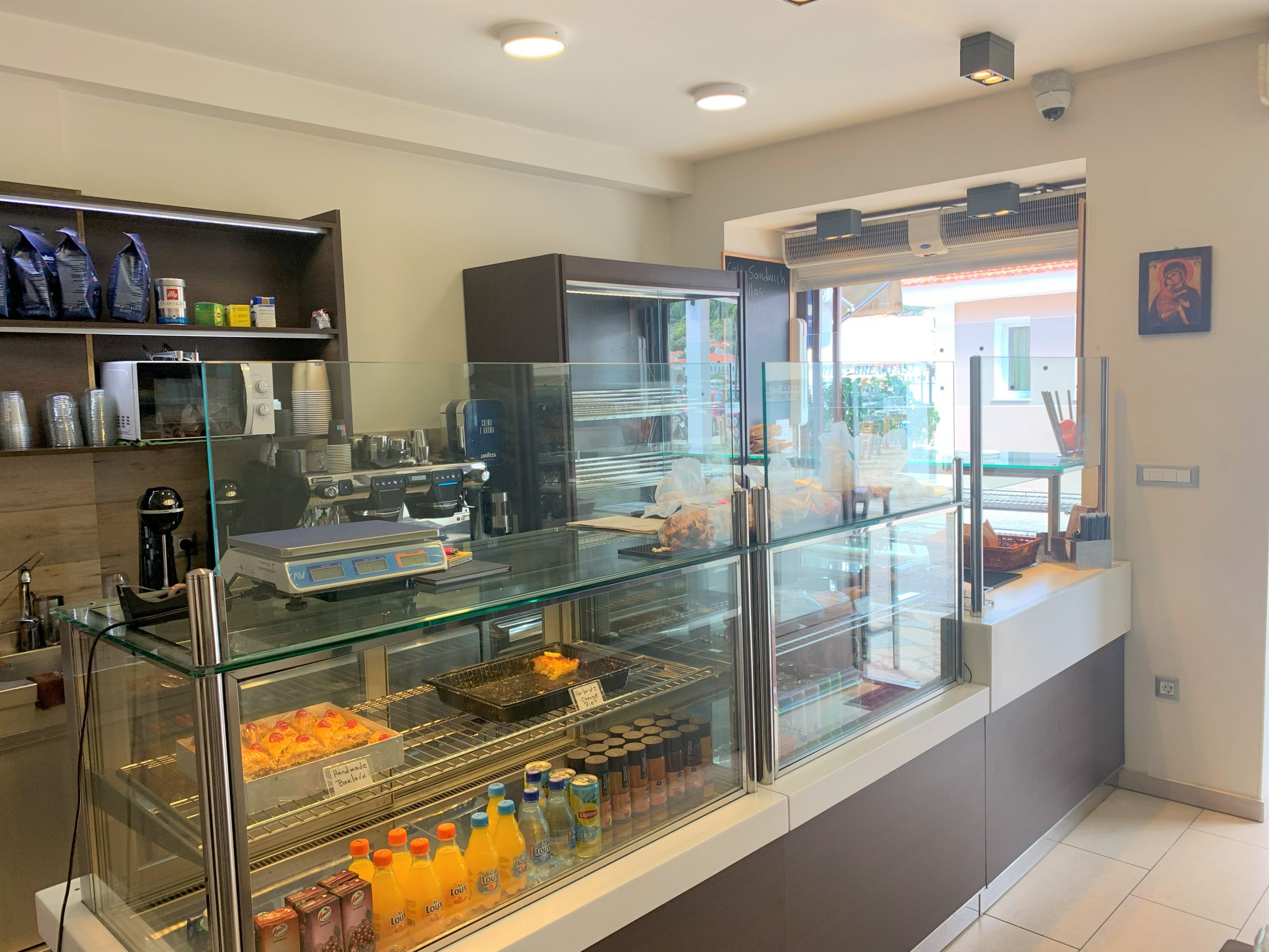 Interior of business for sale on Ithaca Greece, Vathi