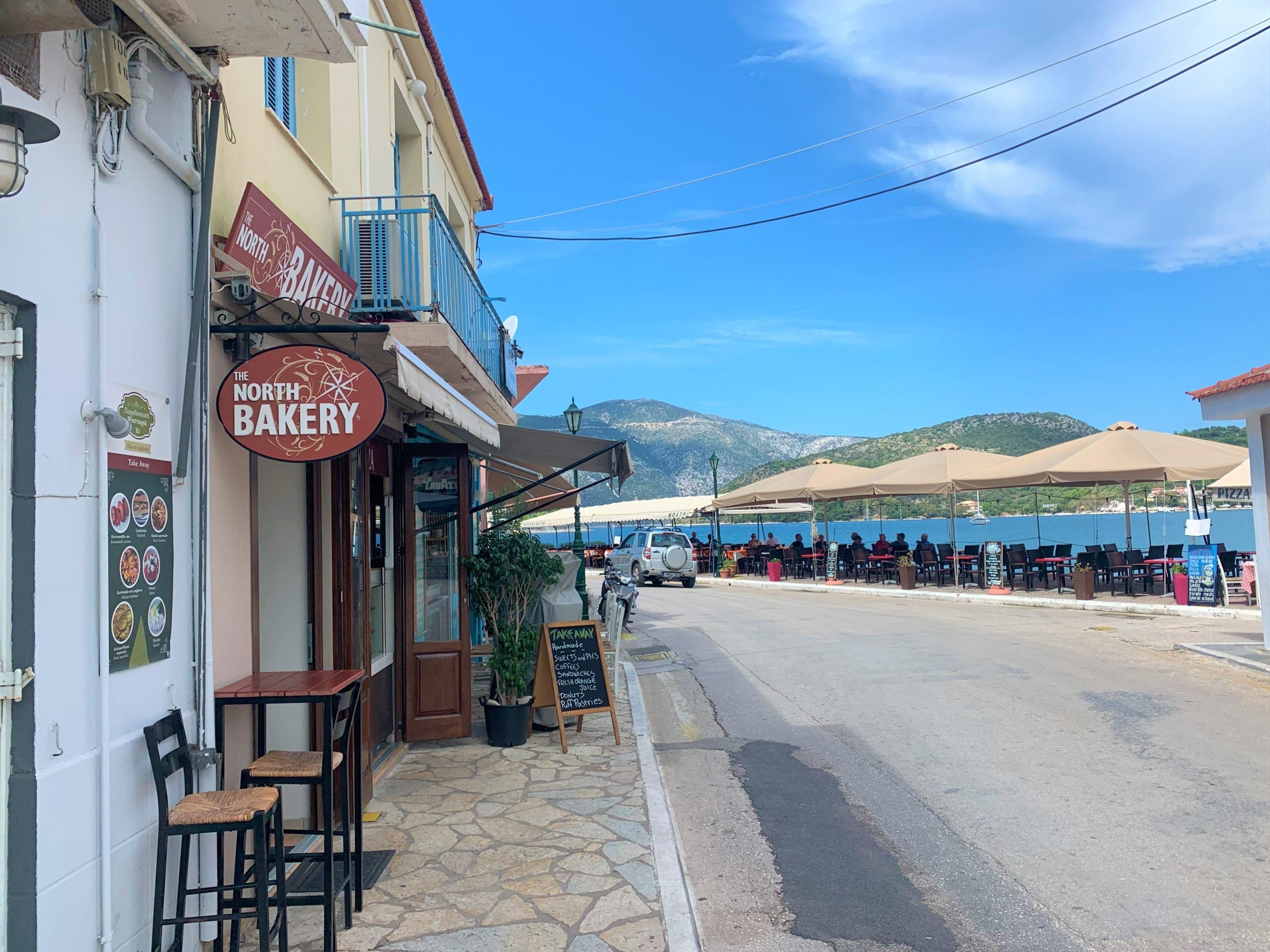 Exterior of business for sale on Ithaca Greece, Vathi