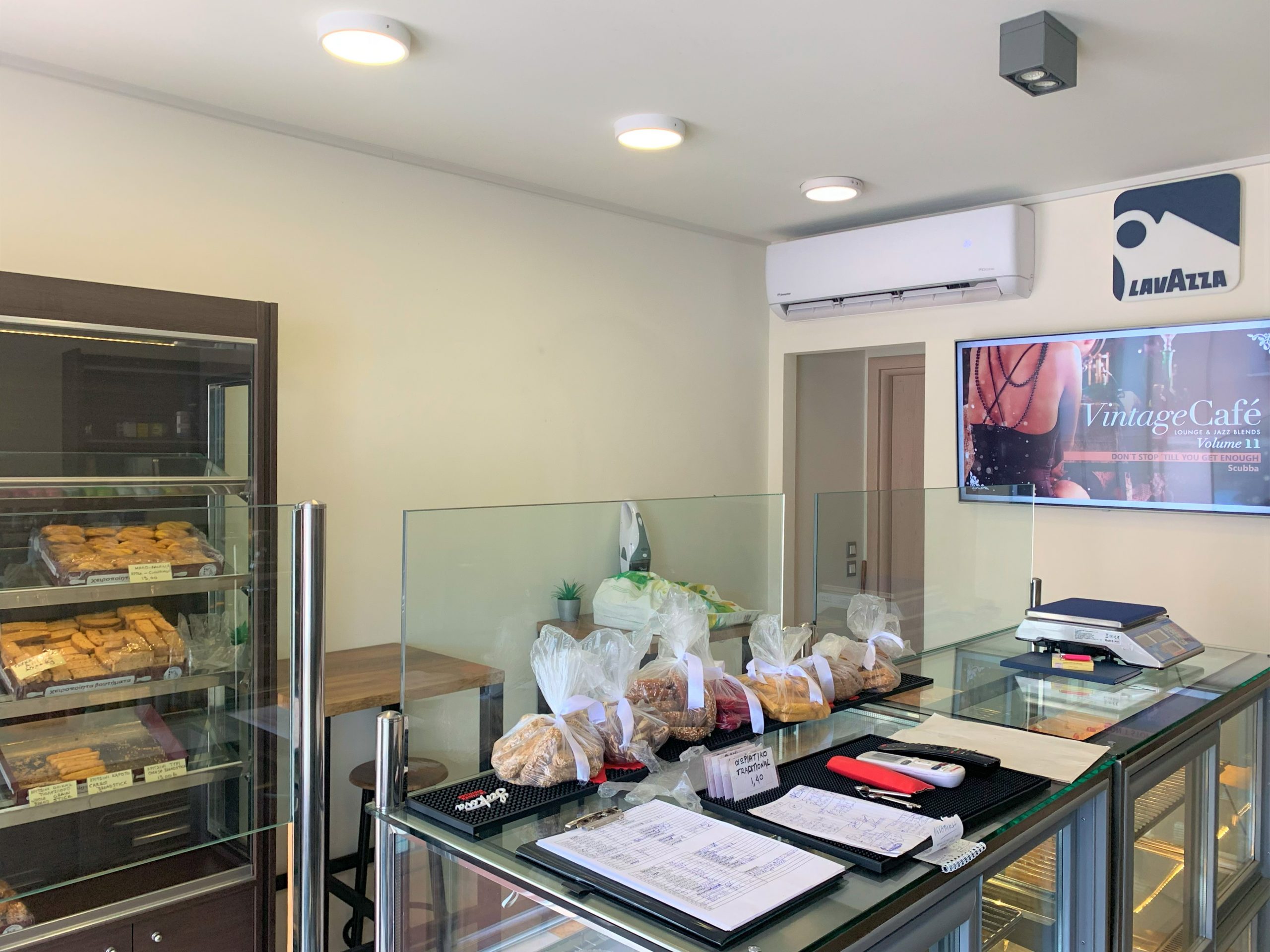 Interior of business for sale on Ithaca Greece, Vathi